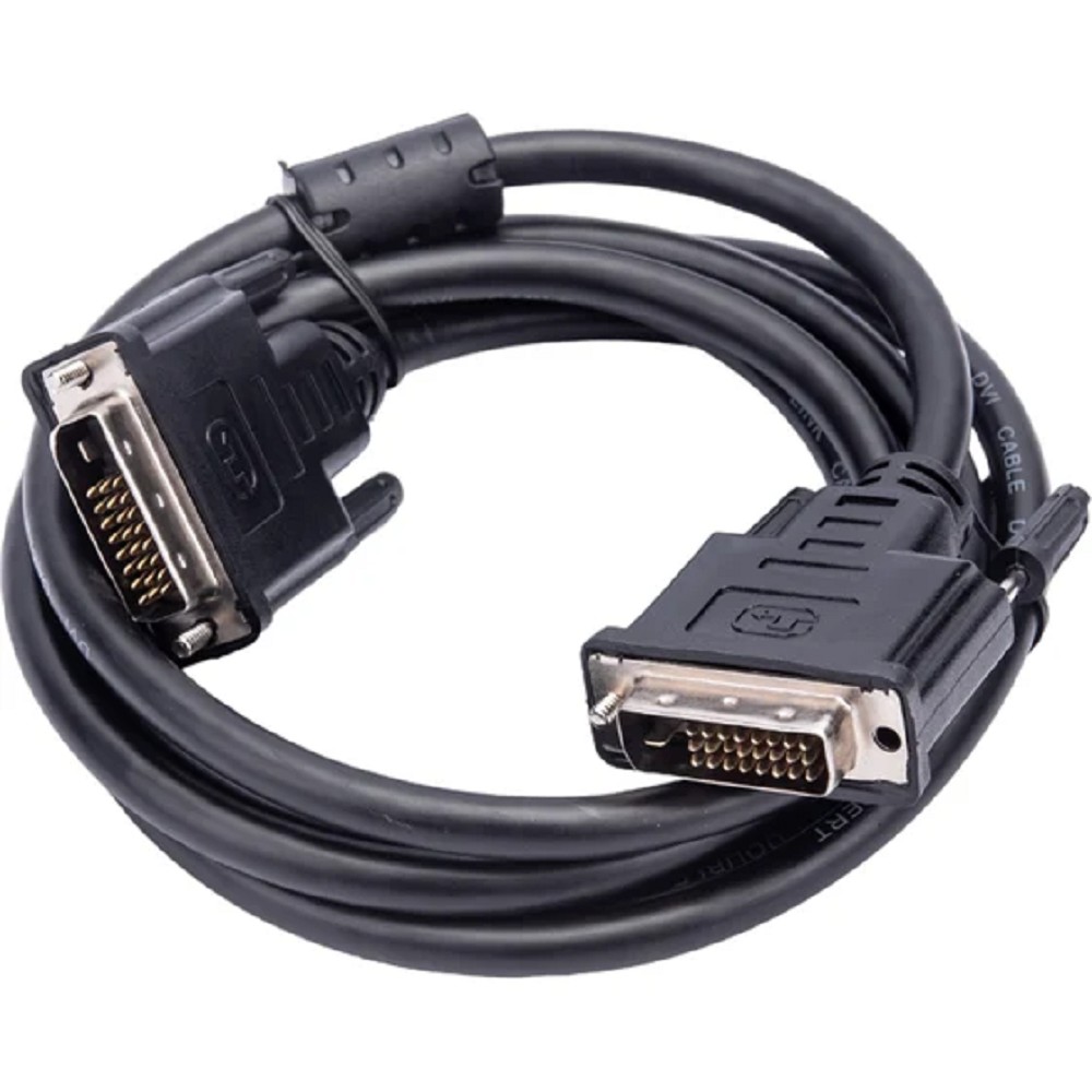 Cablexpert, Кабель DVI-D dual link 25M/25M, экран, феррит.кольца, CCS, 1.8м, черный, пакет (CC-DVI2L-BK-6)