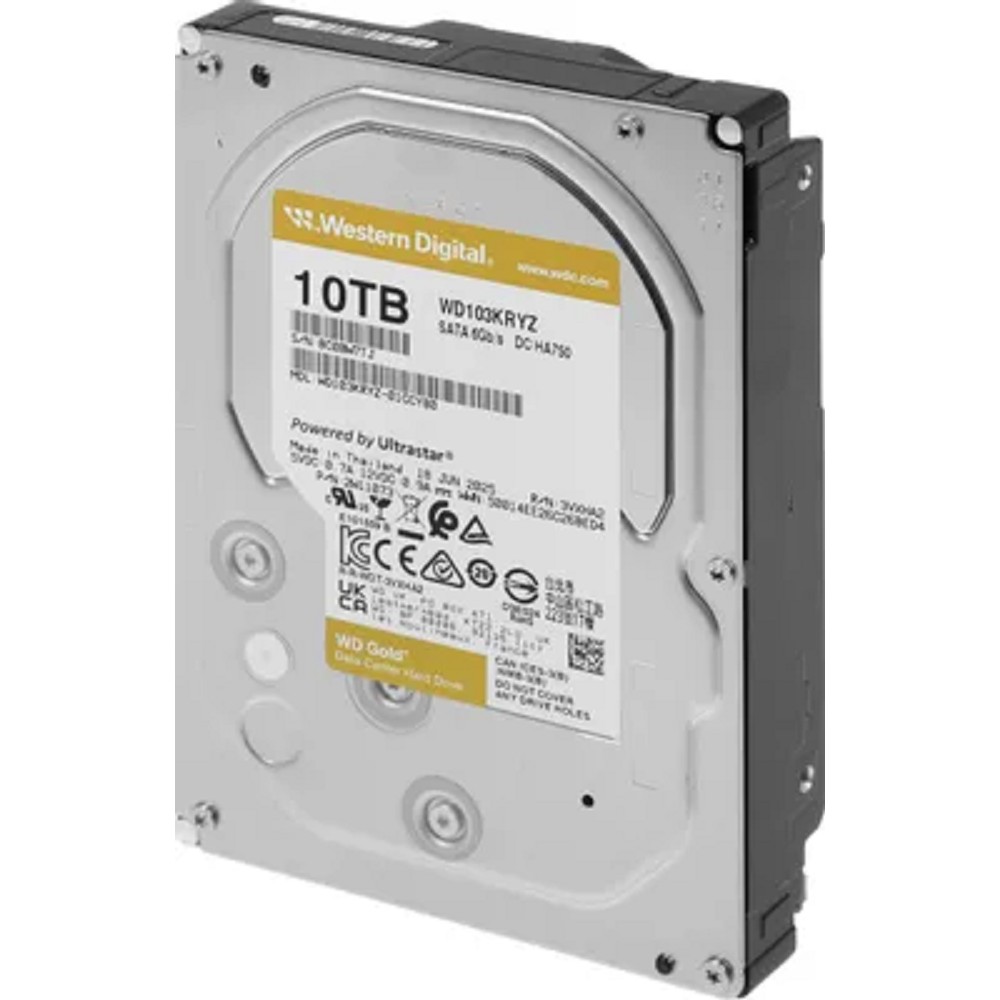 Western Digital GOLD HDD SATA 10TB, 7200rpm, 512MB buffer, 512e, WD103KRYZ, 1 year