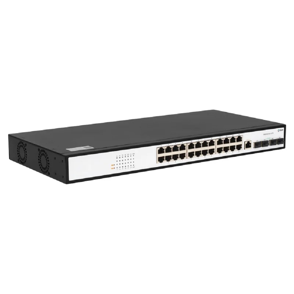 SNR Управляемый коммутатор уровня 2+, 24 порта 10/100/1000Base-T, 4 порта 1/10G SFP+, встроенный БП ~220V AC арт. SNR-S5110G-24TX