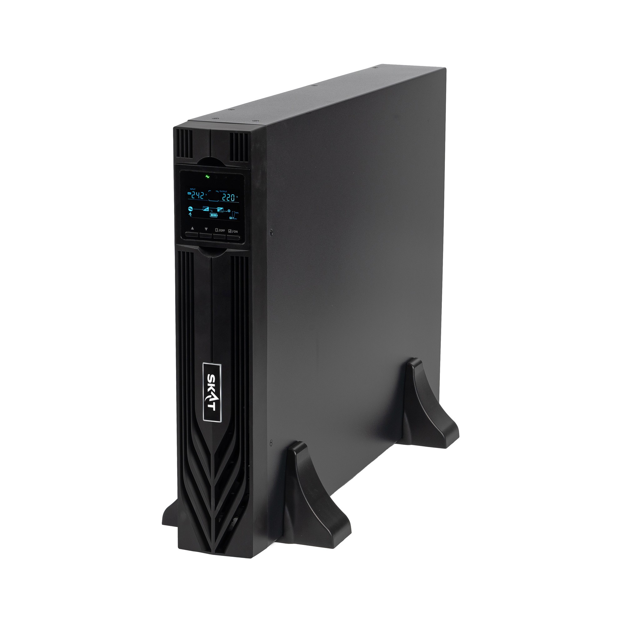 ИБП Бастион SKAT-UPS 3000-RACK-ON P3 БЕЗ АКБ {Online, синус, 3000ВА/3000 Вт, стойка/на пол, 2хЕВРО + 1xC19, встр. SNMP/USB/RS-232/EPO, БЕЗ АКБ (6 шт 26-200Ач) или SKAT ВС 72/9 RACK, МПТ} (8774) арт. 8774 SKAT-UPS 3000-RACK-ON P3