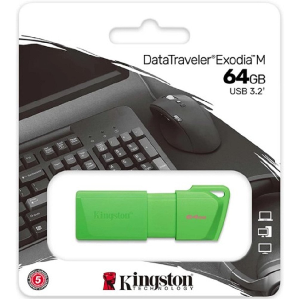 Kingston USB Drive 64GB USB 3.2 DT Exodia M DTXM - NEON (GREEN) арт. KC-U2L64-7LG