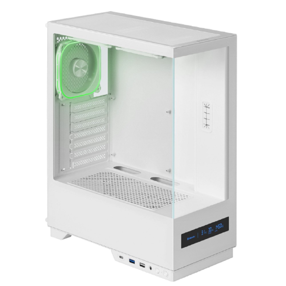 Defender Корпус компьютерный HyperHub Pro белый,ATX,display,TypeC,3fans арт. 25142