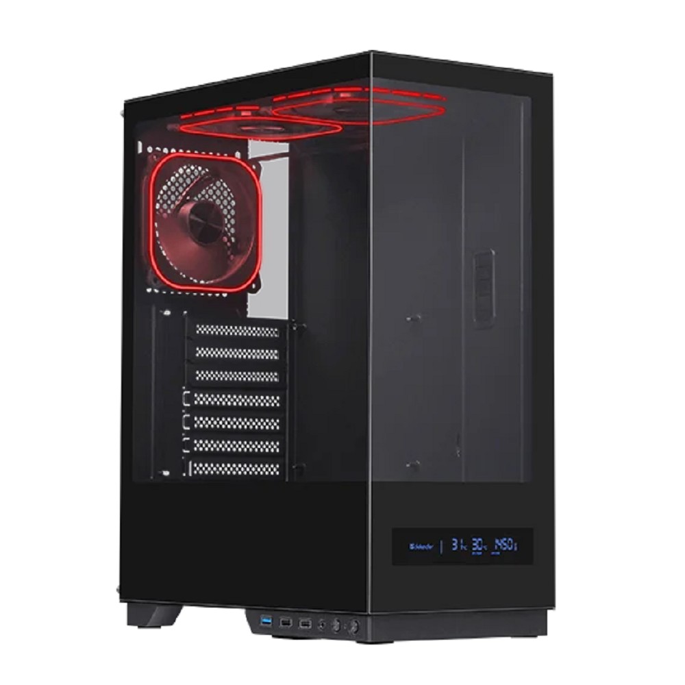 Defender Корпус компьютерный HyperHub Pro черный,ATX,display,TypeC,3fans арт. 25141