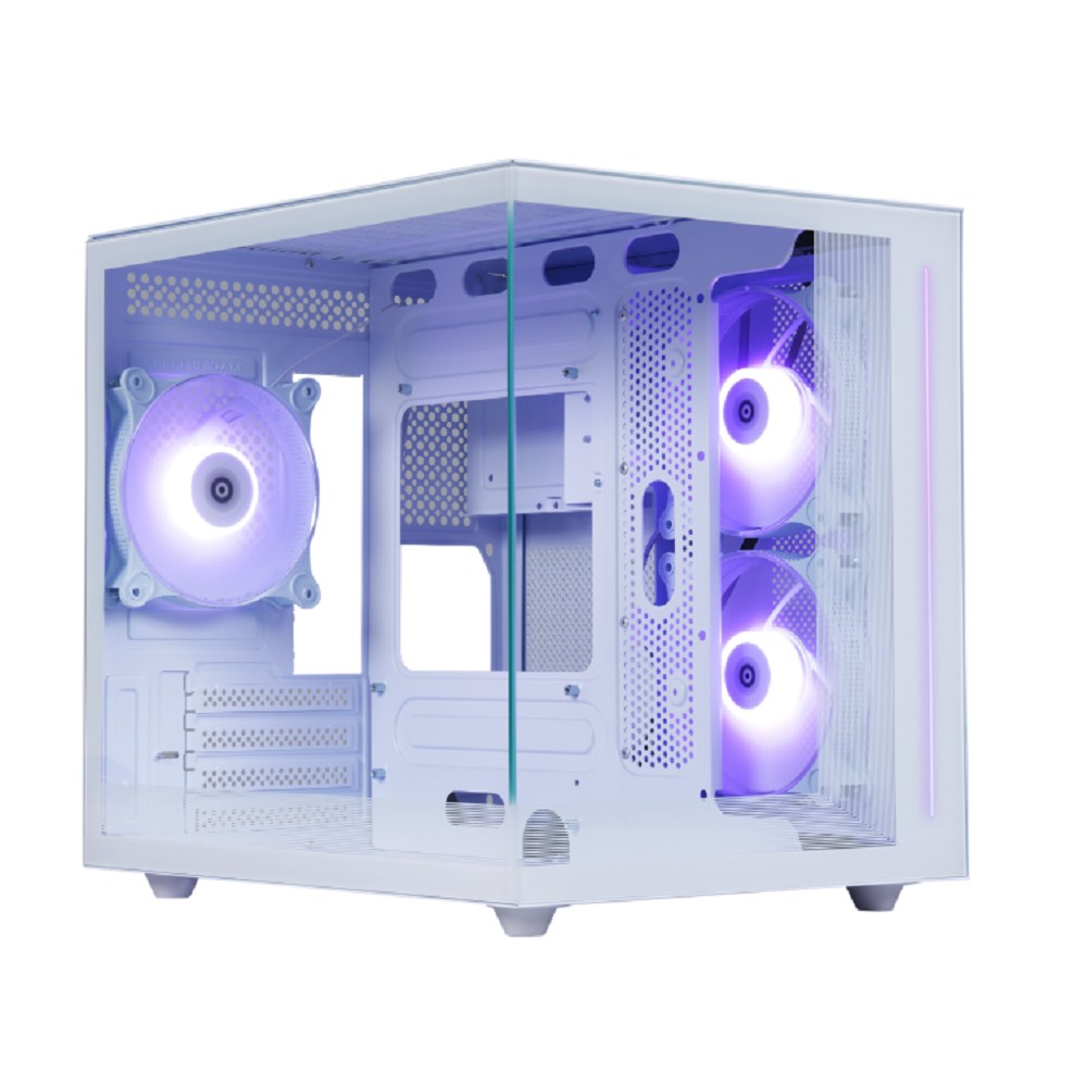 Defender Корпус компьютерный NovaCube белый,mATX,3fan,switch&M/BSync арт. 25104