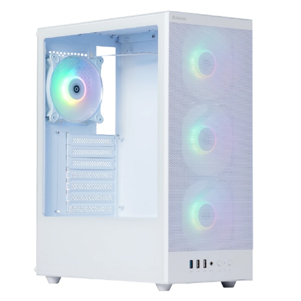 Defender Корпус компьютерный RaptorX белый,ATX,4fans,switch&M/BSync арт. 25123