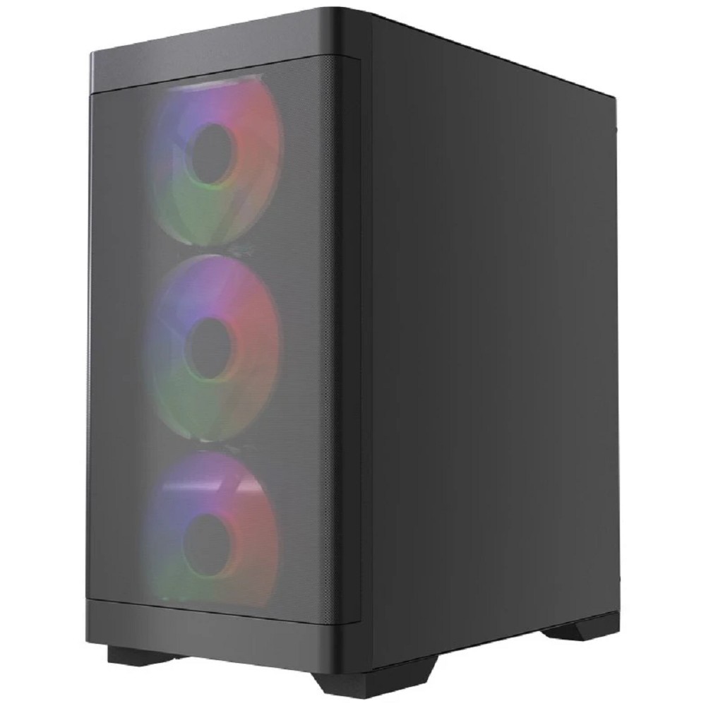 Powercase Корпус Mistral Micro A13B, Tempered Glass, 4x120mm FRGB fan, чёрный, mATX (CMMA13B-L4)