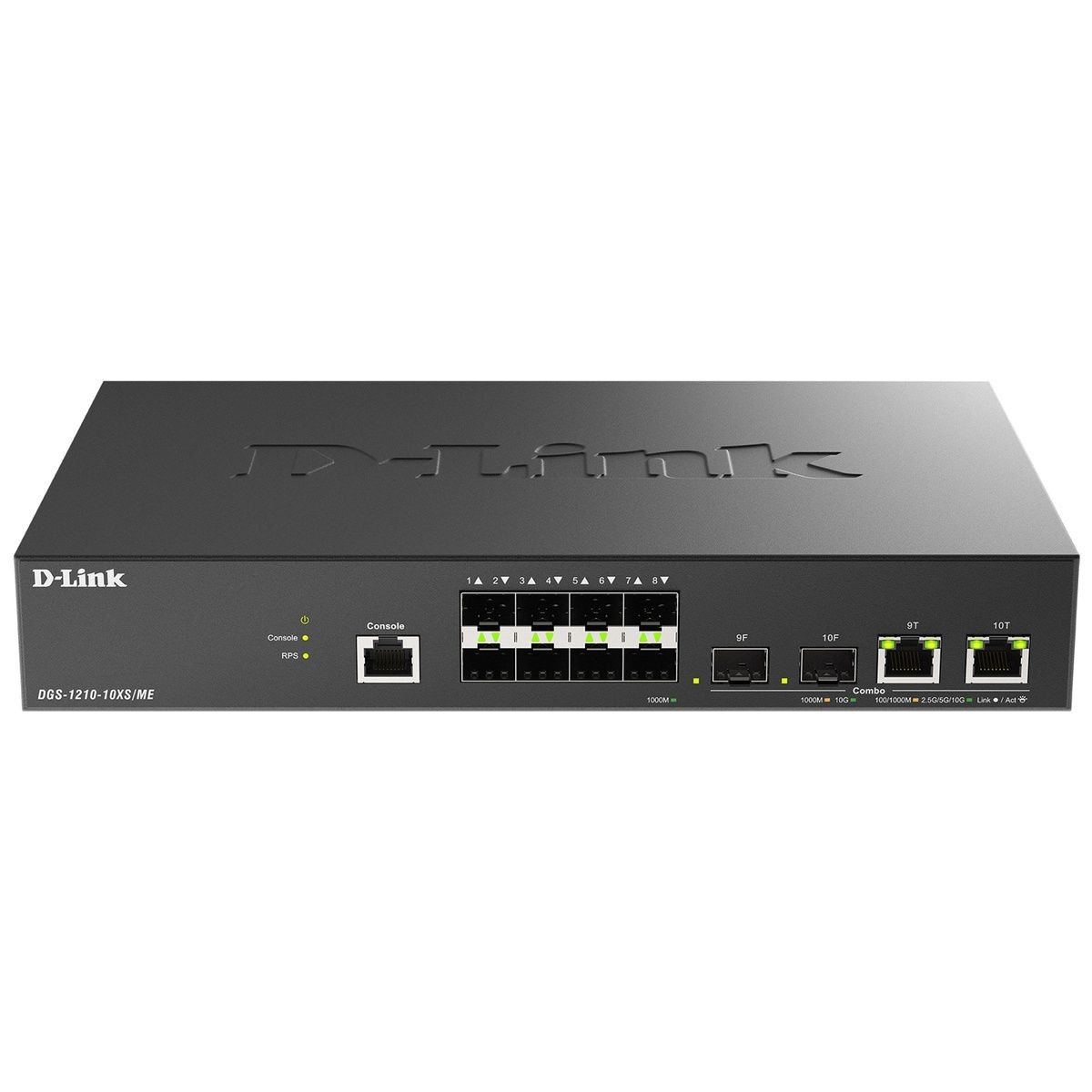 D-Link DGS-1210-10XS/ME/C1A Управляемый L2 коммутатор с 8 портами 1000Base-X SFP и 2 комбо-портами 10GBase-T/SFP+ D-Link SMB