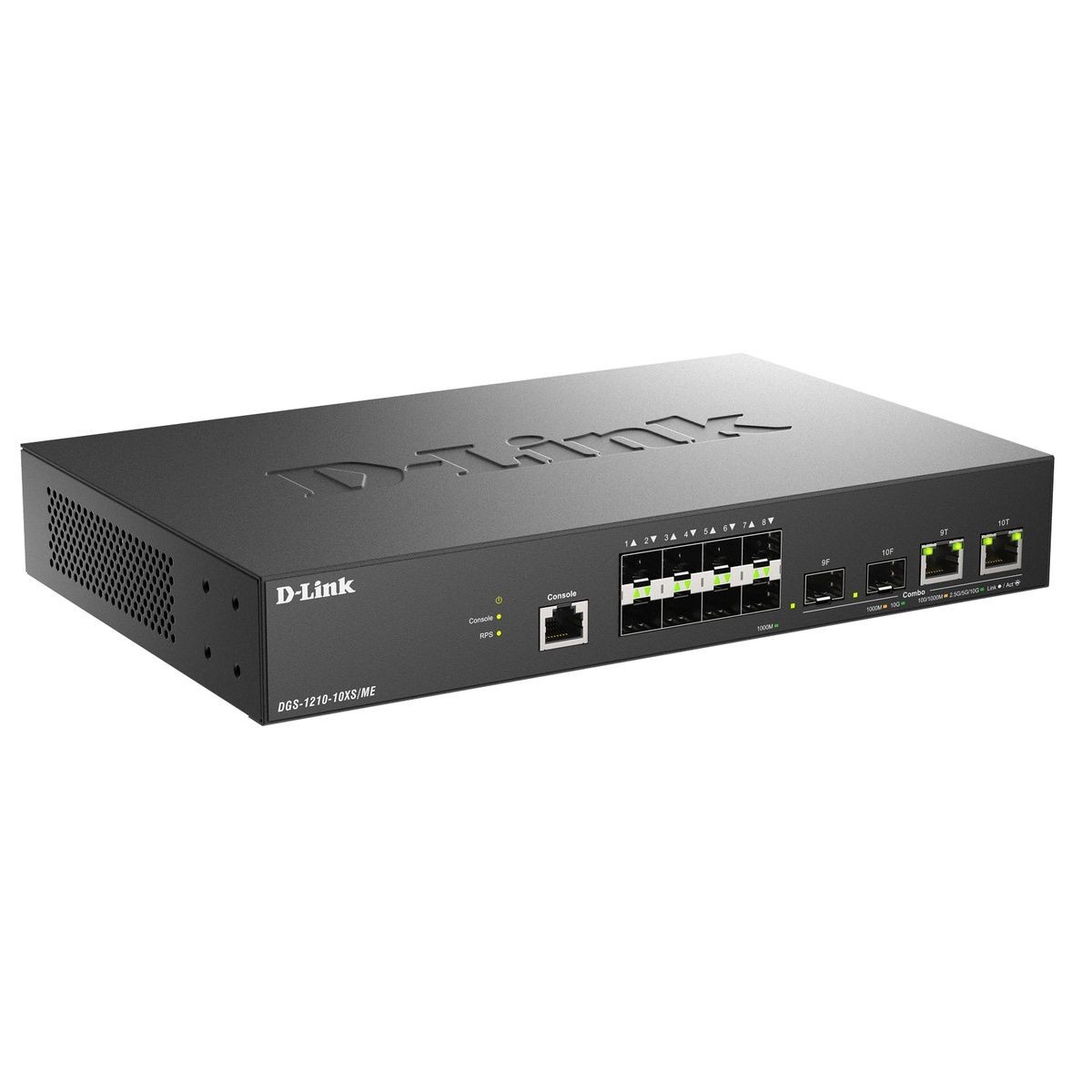 D-Link DGS-1210-10XS/ME/C1A Управляемый L2 коммутатор с 8 портами 1000Base-X SFP и 2 комбо-портами 10GBase-T/SFP+ D-Link SMB