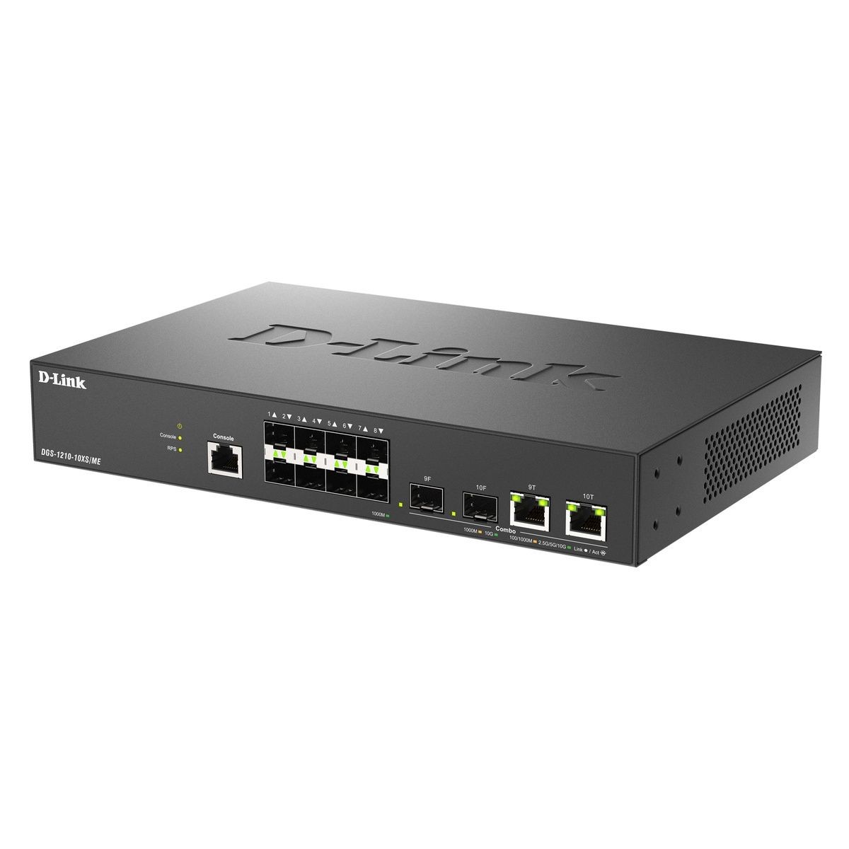 D-Link DGS-1210-10XS/ME/C1A Управляемый L2 коммутатор с 8 портами 1000Base-X SFP и 2 комбо-портами 10GBase-T/SFP+ D-Link SMB