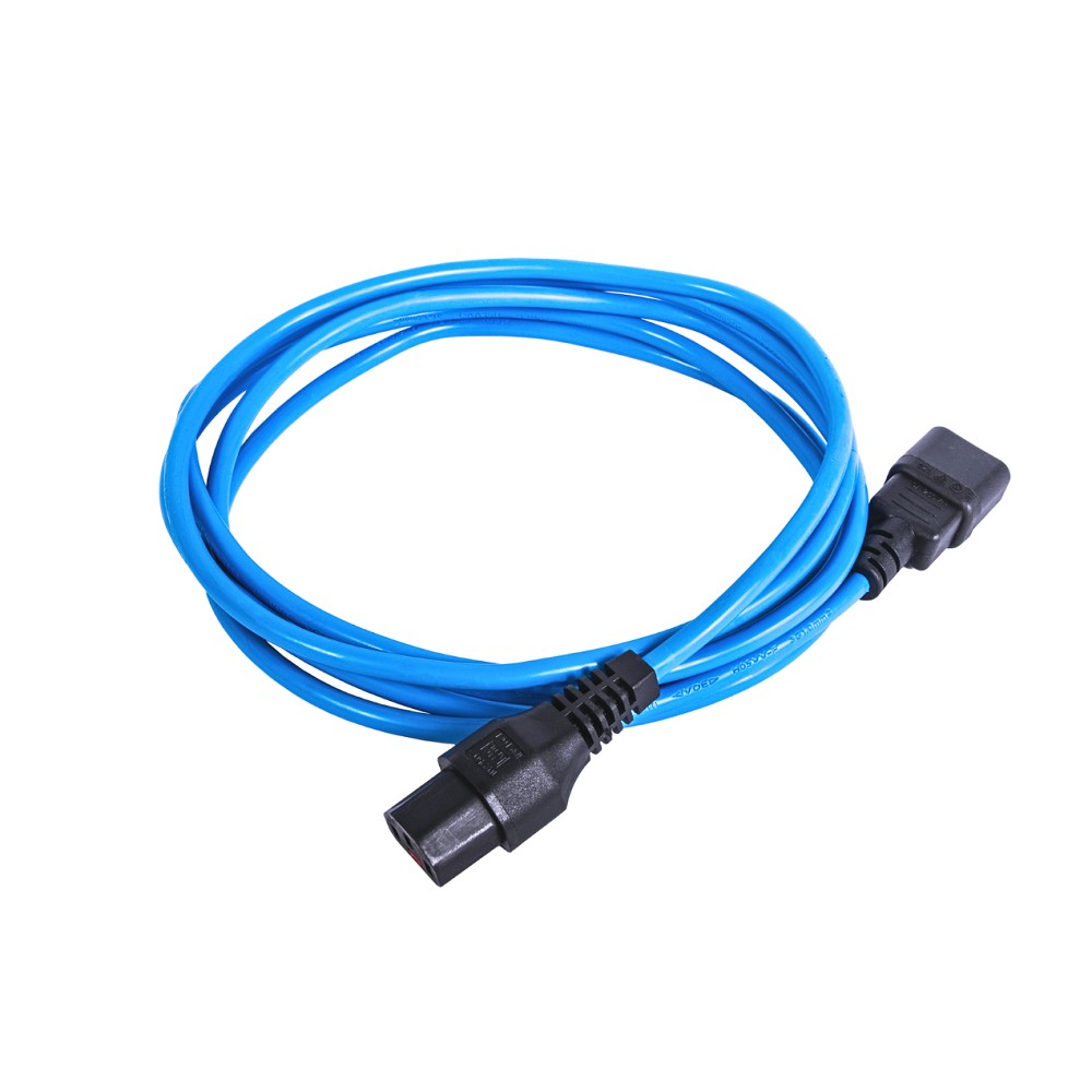 ЦМО Шнур питания с фиксатором IEC 60320 C13/IEC 60320 C14, 10 А / 250 В (3 х 1,0), длина 1,8 м, синий арт. R-10-Cord-C13-C14-1.8-Blue