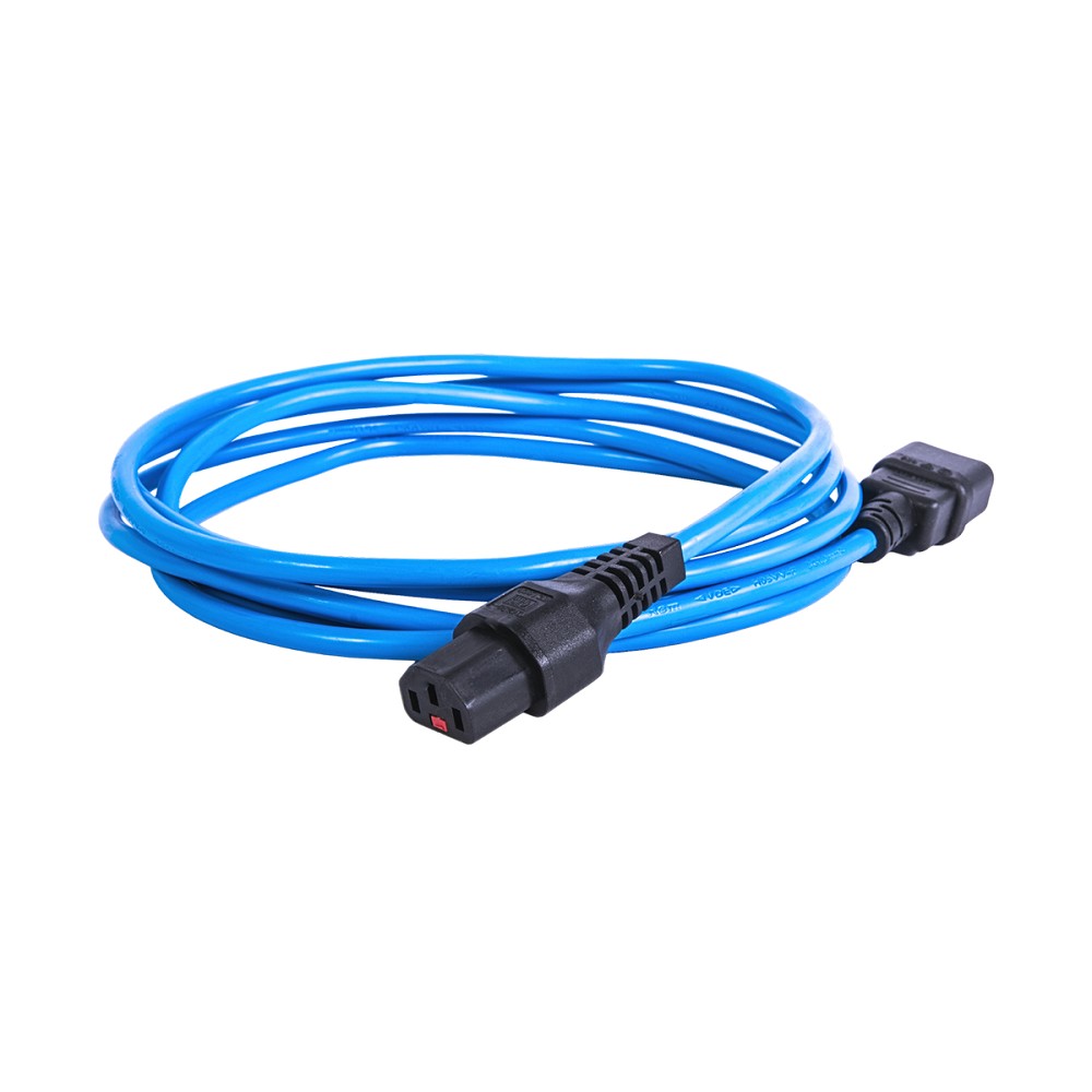 ЦМО Шнур питания с фиксатором IEC 60320 C13/IEC 60320 C14, 10 А / 250 В (3 х 1,0), длина 1,8 м, синий арт. R-10-Cord-C13-C14-1.8-Blue