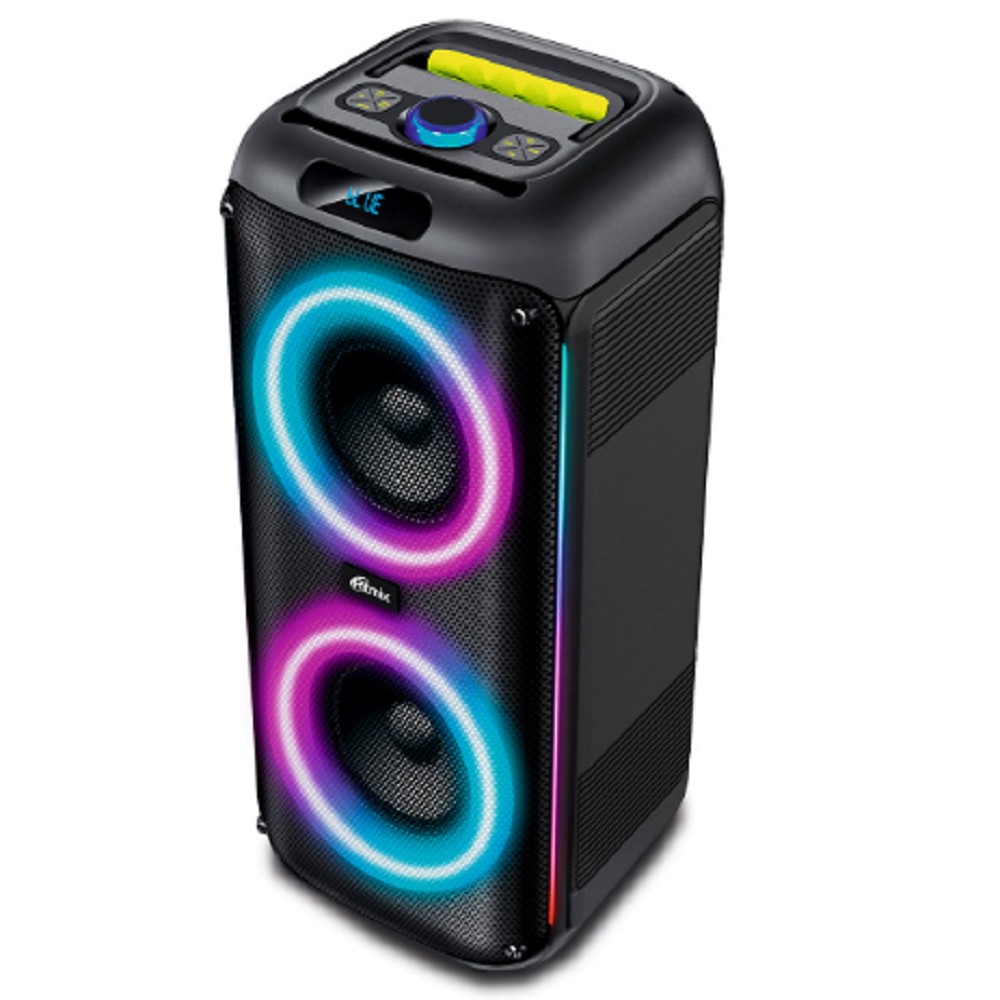 RITMIX SP-560B черный {6,5” + 6,5” + 1,5'' твиттер, Bluetooth, FM-радио, RGB-подсветка, AUX, USB, microSD (до 32 Гб, MP3), дисплей: LED, до 6 часов}