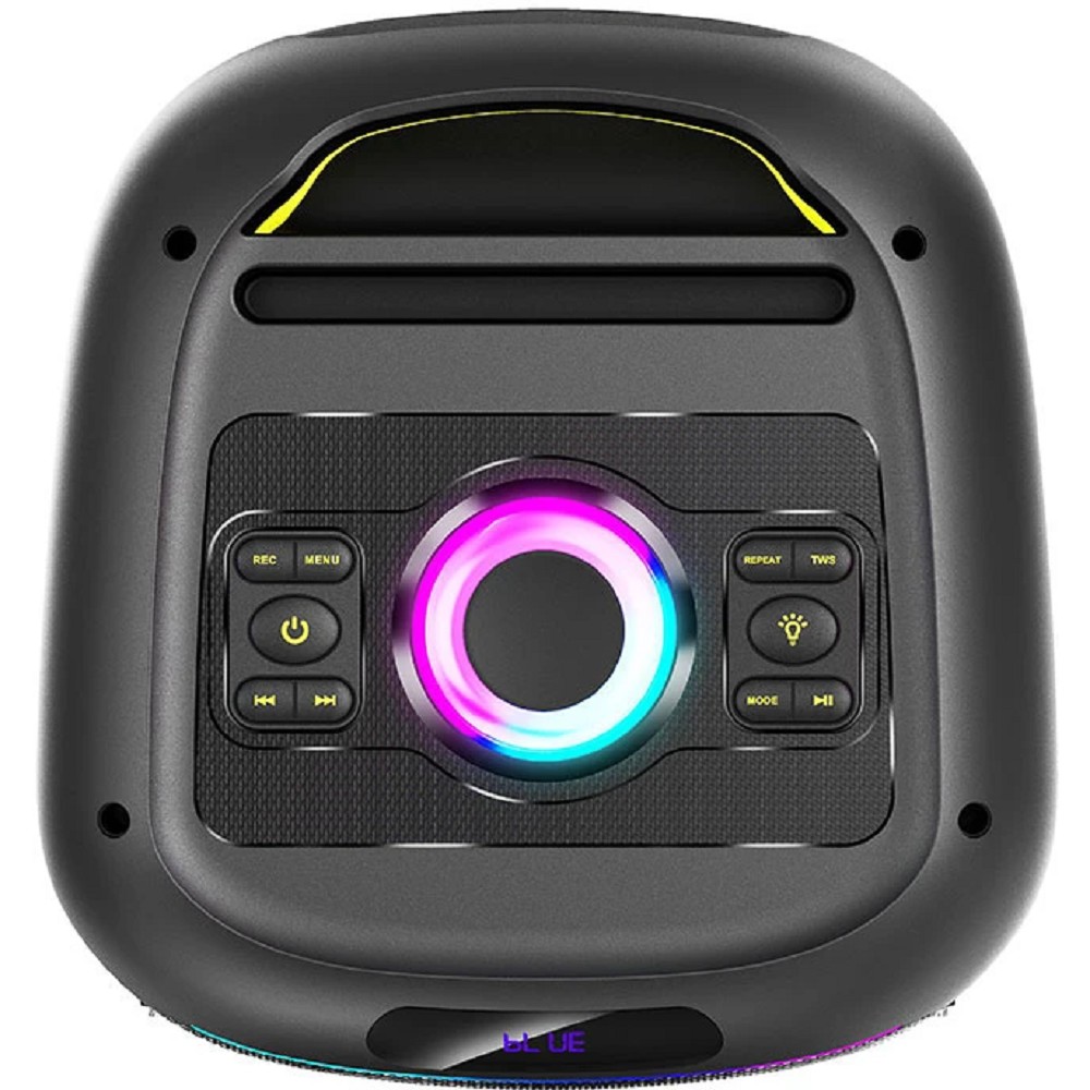 RITMIX SP-770B черный {Bluetooth, FM-радио, RGB-подсветка, AUX, USB, microSD (до 32 Гб, MP3), дисплей: LED, до 6 часов, вход: Jack 6.3 мм, Jack 3.5 мм, USB, 3600 мАч, 3.7 В, USB Type}