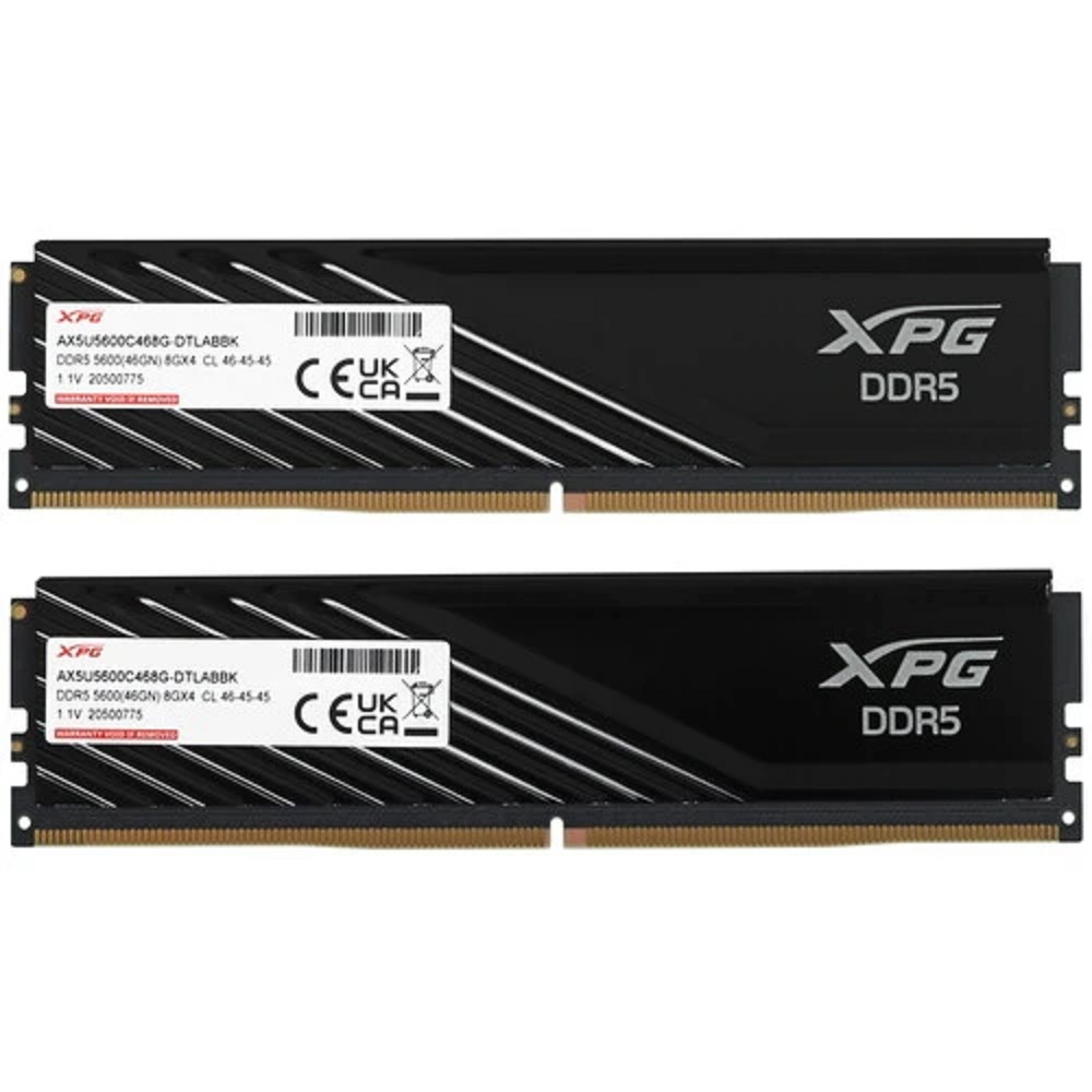 ADATA LANCER DDR5 DIMM 16GB 5600MHz 2*8GB 46-45-45 1.1V BLACK DUAL TRAY арт. AX5U5600C468G-DTLABBK