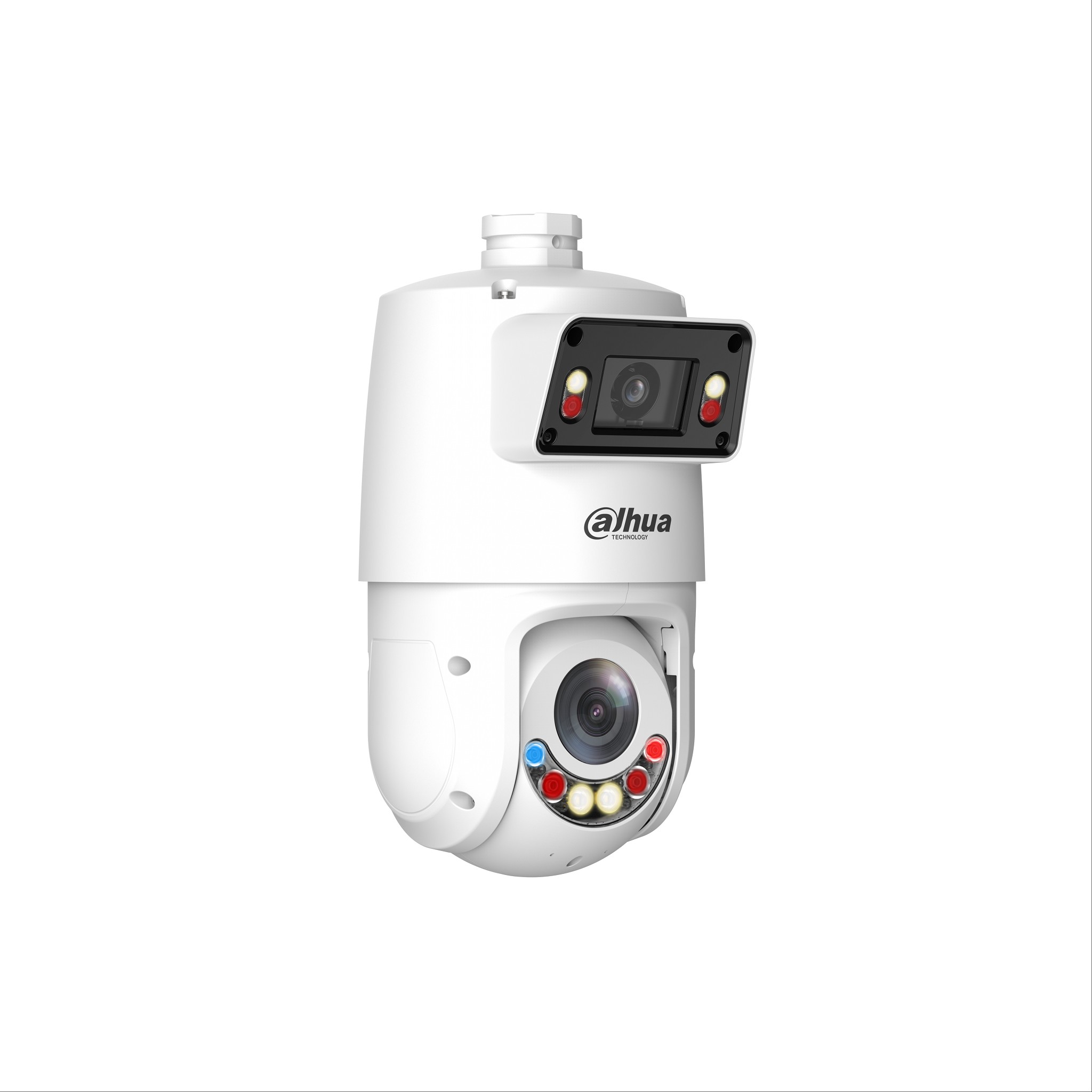 DAHUA DH-SDT4E225-4F-GB-A-PV1-0280-S2 Уличная купольная PTZ IP-видеокамера 1/2.8" 4Мп CMOS ИК 30м, Led 30м (панорамный модуль) 1/2.8" 2Мп CMOS ИК 100м, Led 50м, WDR 120дБ (PTZ-модуль) Видеоаналитика: