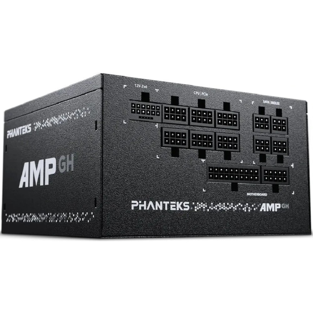 PHANTEKS Блок питания AMP GH 1200W (80 Plus Platinum, ATX 3.1, PCIe 5.1, APFC, 120mm Fan, Fully Modular, Black) / PH-P1200GR_BK01