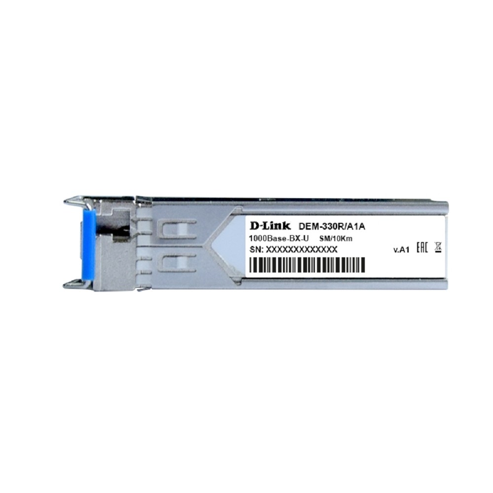 D-Link 330R/10KM/A1B WDM SFP-трансивер с 1 портом 1000Base-BX-U (Tx:1310 нм, Rx:1550 нм) для одномодового оптического кабеля (до 10 км, разъем Simplex LC) D-Link SMB