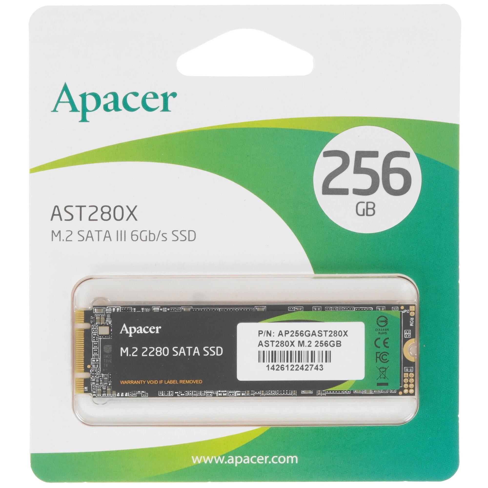 Apacer SSD M.2 2280 256GB AST280X Client SSD AP256GAST280X-1