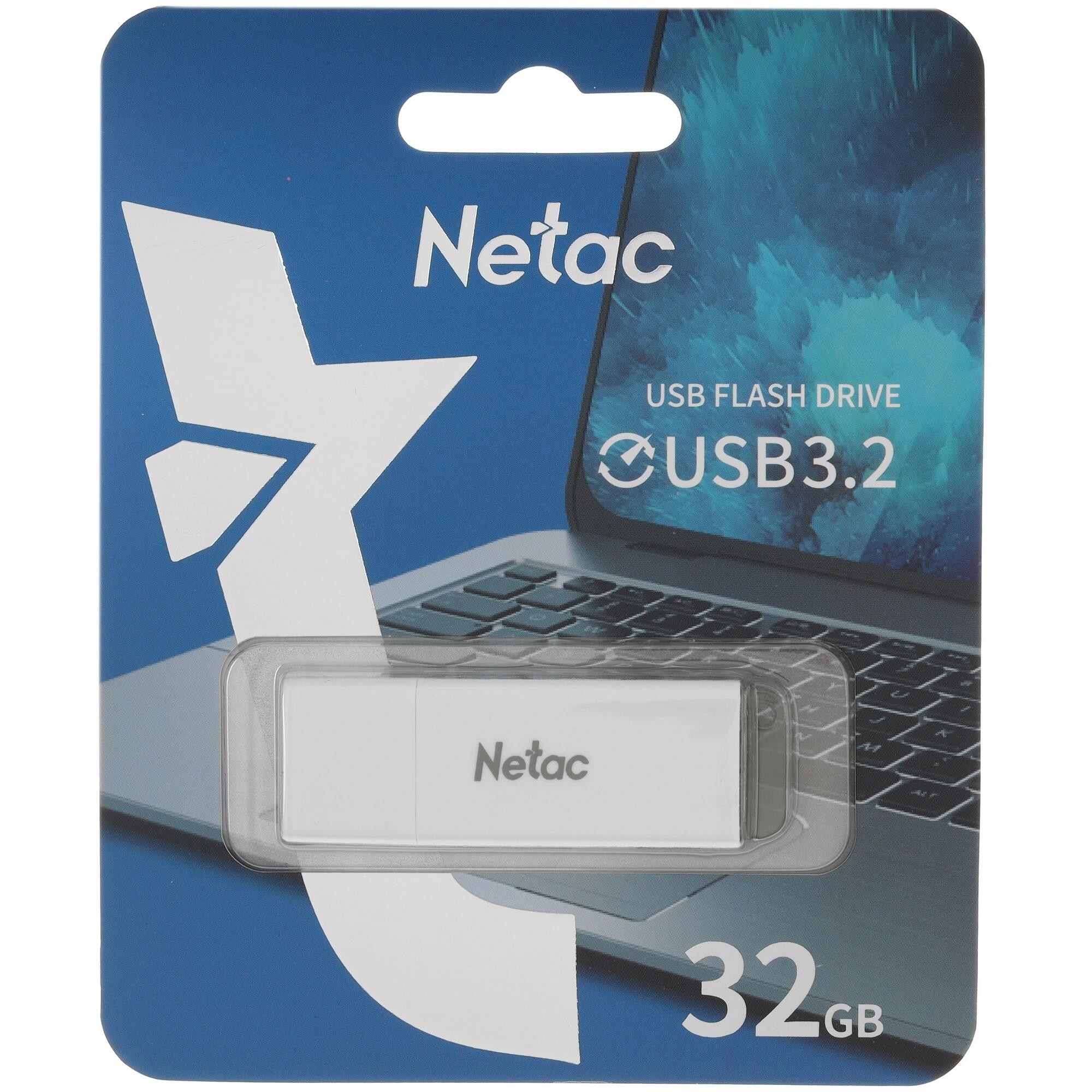 Netac U185 32GB USB3.2 Flash Drive, with LED indicator (replaced NT03U185N-032G-30WH) арт. NT03U185N-032G-32WH