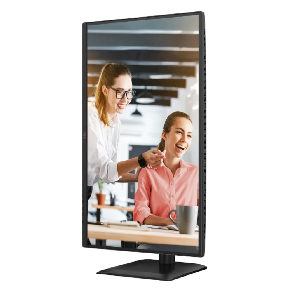 LCD AOC 27" Q27E4CV Black с поворотом экрана {IPS 2560x1440 120Hz 4ms 178/178 350cd 1500:1 HDMI2.0 DisplayPort 4xUSB3.2 USB-C(PD 90W) RJ45 HAS Pivot inPSU Speakers VESA}