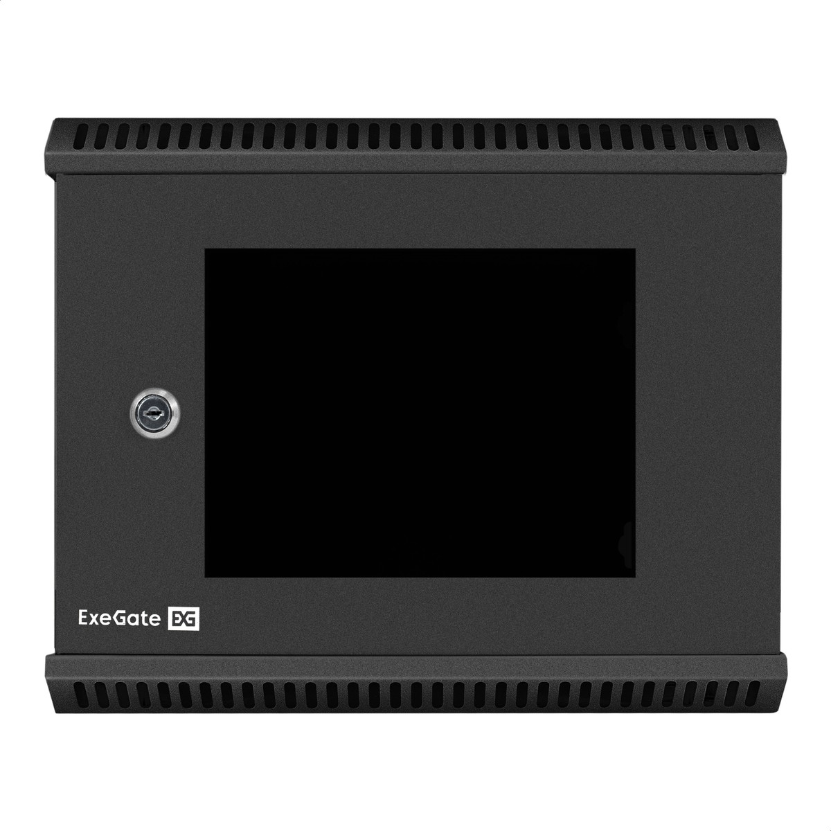 Exegate EX298624RUS Шкаф телекоммуникационный 10" настенный 6U ExeGate EC-WM-6U.310.G.BLACK (10”, 6U, 330x310x368mm (ШхГхВ), передняя дверь закаленное стекло, пыле- и влагозащита IP23, черный RAL 9004