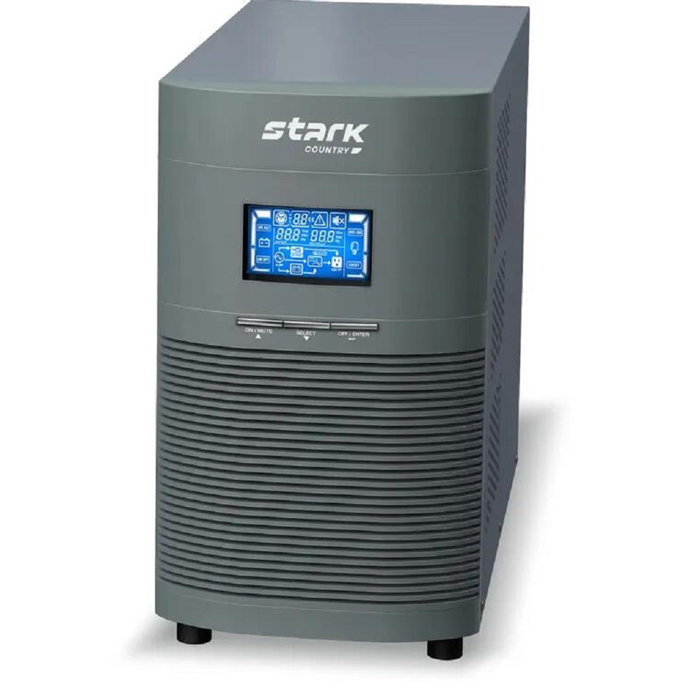 ИБП STARK SC 2000 Online 8А 2000ВА/1600Вт БЕЗ АКБ {Online, На пол, 110-300В, 4х ЕВРО, Smart-slot, USB/RS232/ЕРО, БЕЗ АКБ - внеш 6x до 240 Ач}{Б0008089} арт. SC 2000 Online (8/12A)