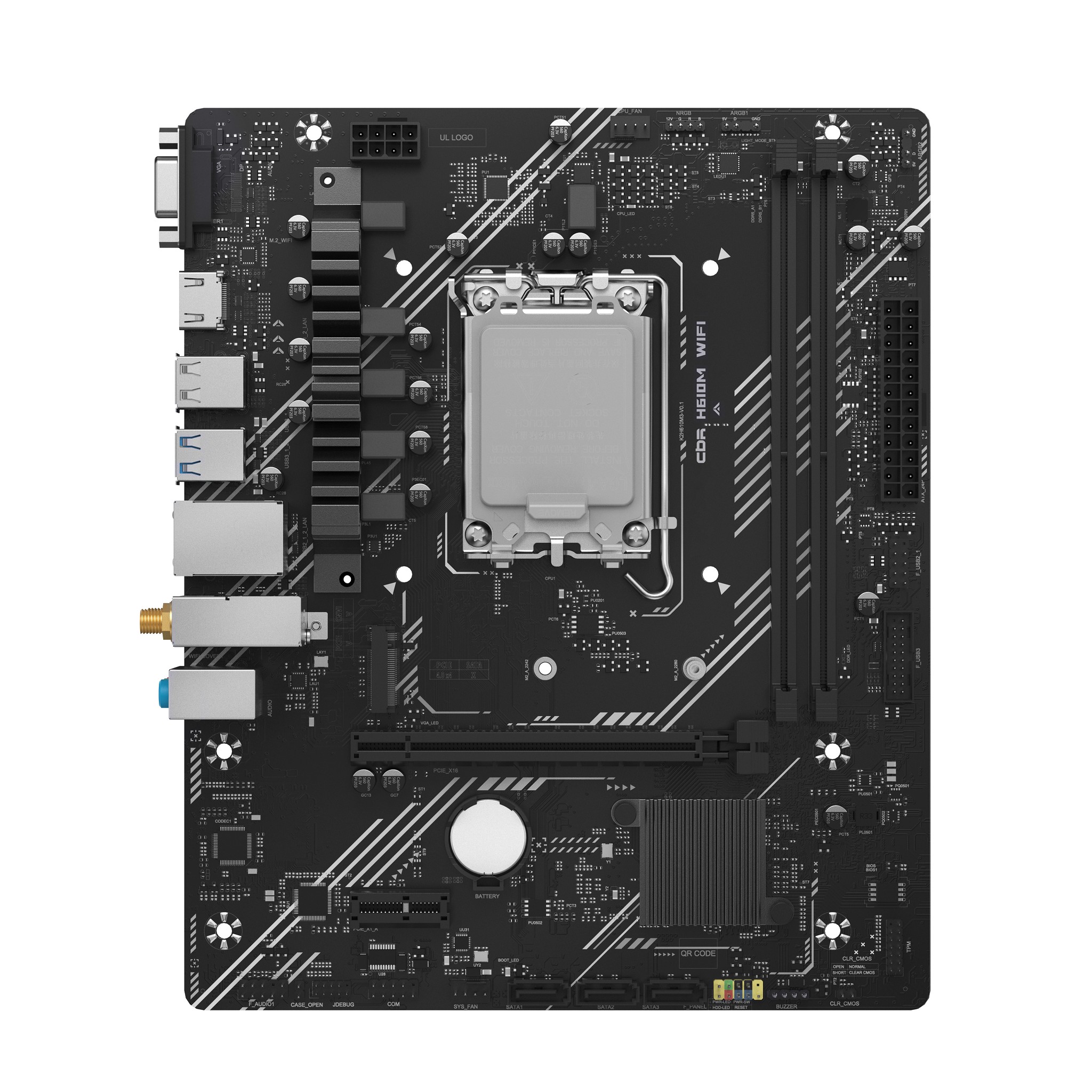 Материнская плата CBR H610M WiFi арт. MB-MSH610M-D5-WF-RTL