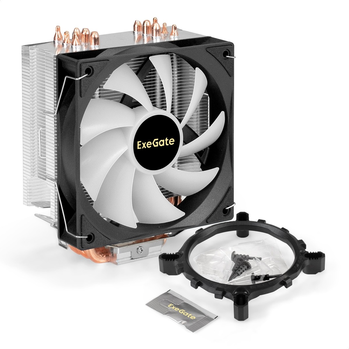 Exegate EX299609RUS Кулер ExeGate Wizard EXX600-PWM.ARGB (Al+Cu, 6 тепл.трубки, LGA775/1150/1151/1155/1156/1200/1700/1851/AM2/AM2+/AM3/AM3+/AM4/AM5/FM1/FM2/754/939/940, TDP 180W, Fan 120mm PWM, 600-18