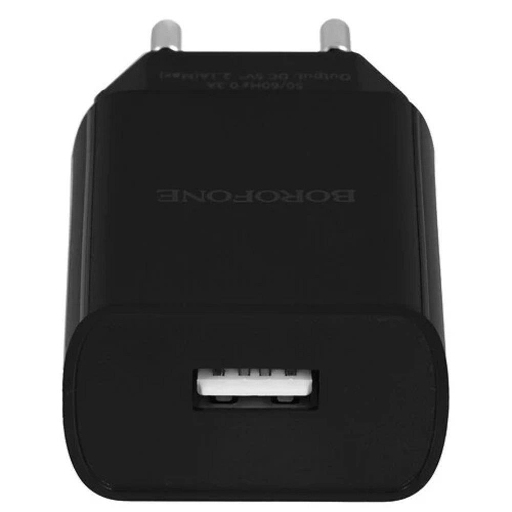 BOROFONE BA20A/ Сетевое ЗУ + Кабель Type-C 1m/ 1 USB/ Выход: 10.5W/ Black No Name арт. B-02142