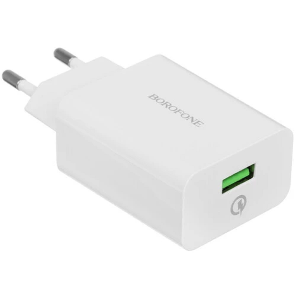 BOROFONE BA21A/ Сетевое ЗУ + Кабель Type-C 1m/ QC 3.0/ 1 USB/ Выход: 18W/ White No Name арт. B-02487