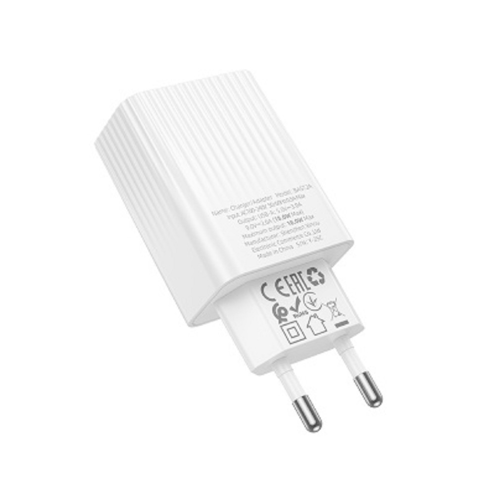 BOROFONE BAS72A/ Сетевое ЗУ/ QC 3.0/ 1 USB/ Выход: 18W/ белый No Name арт. B-22644