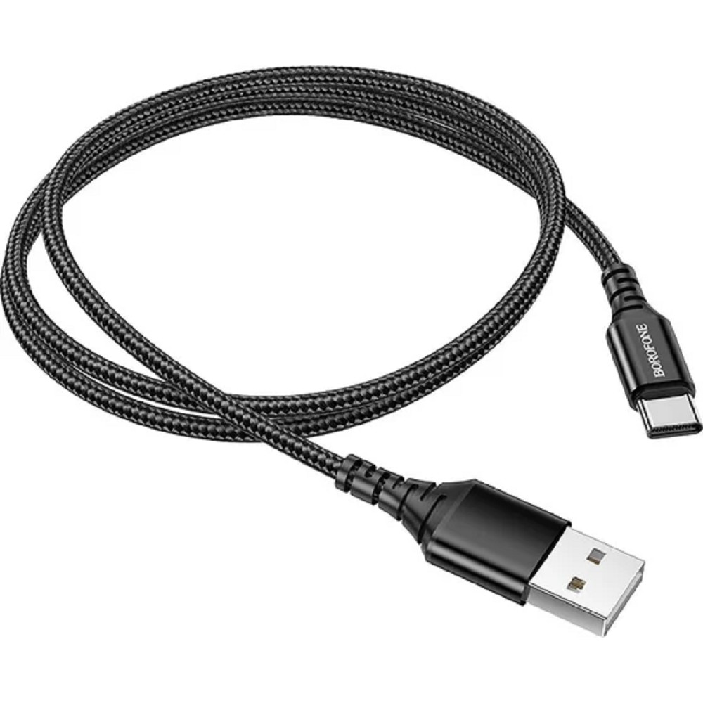 BOROFONE BX54/ USB кабель Type-C/ 1m/ 3A/ Нейлон/ Black No Name арт. B-45835
