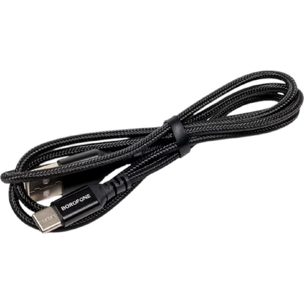 BOROFONE BX54/ USB кабель Type-C/ 1m/ 3A/ Нейлон/ Black No Name арт. B-45835