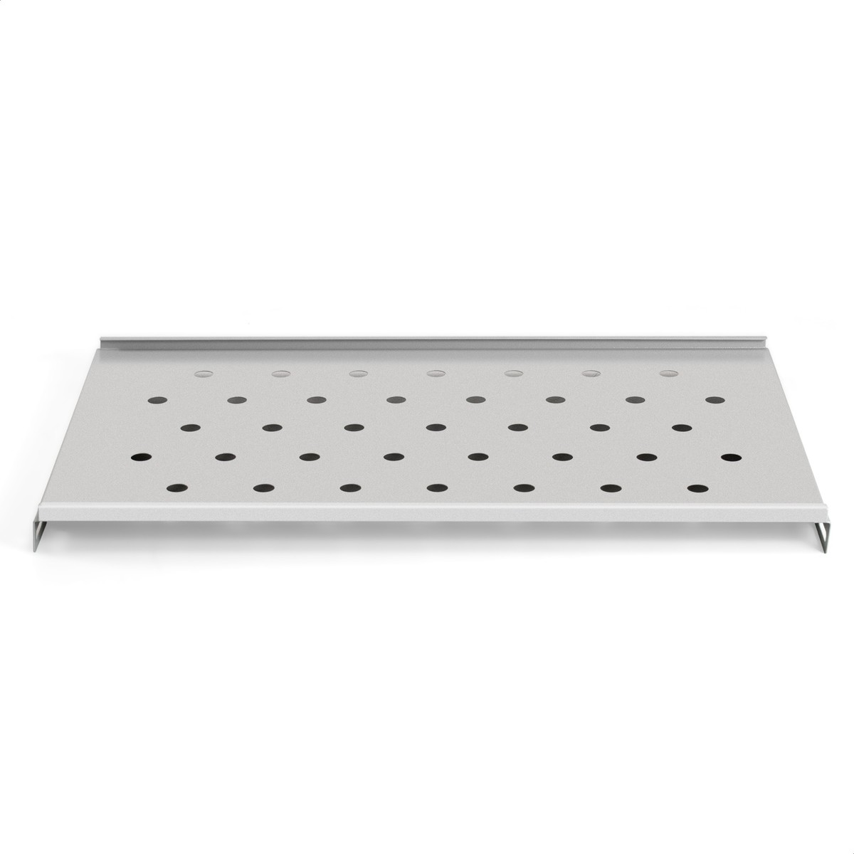 Exegate EX300300RUS Полка стационарная 19" ExeGate ECSF-WM600-G (перфорированная, глубина 300мм, крепление 19" 1U, для настенных шкафов глубиной до 600мм, нагрузка до 50кг, цвет светло-серый RAL 7035)