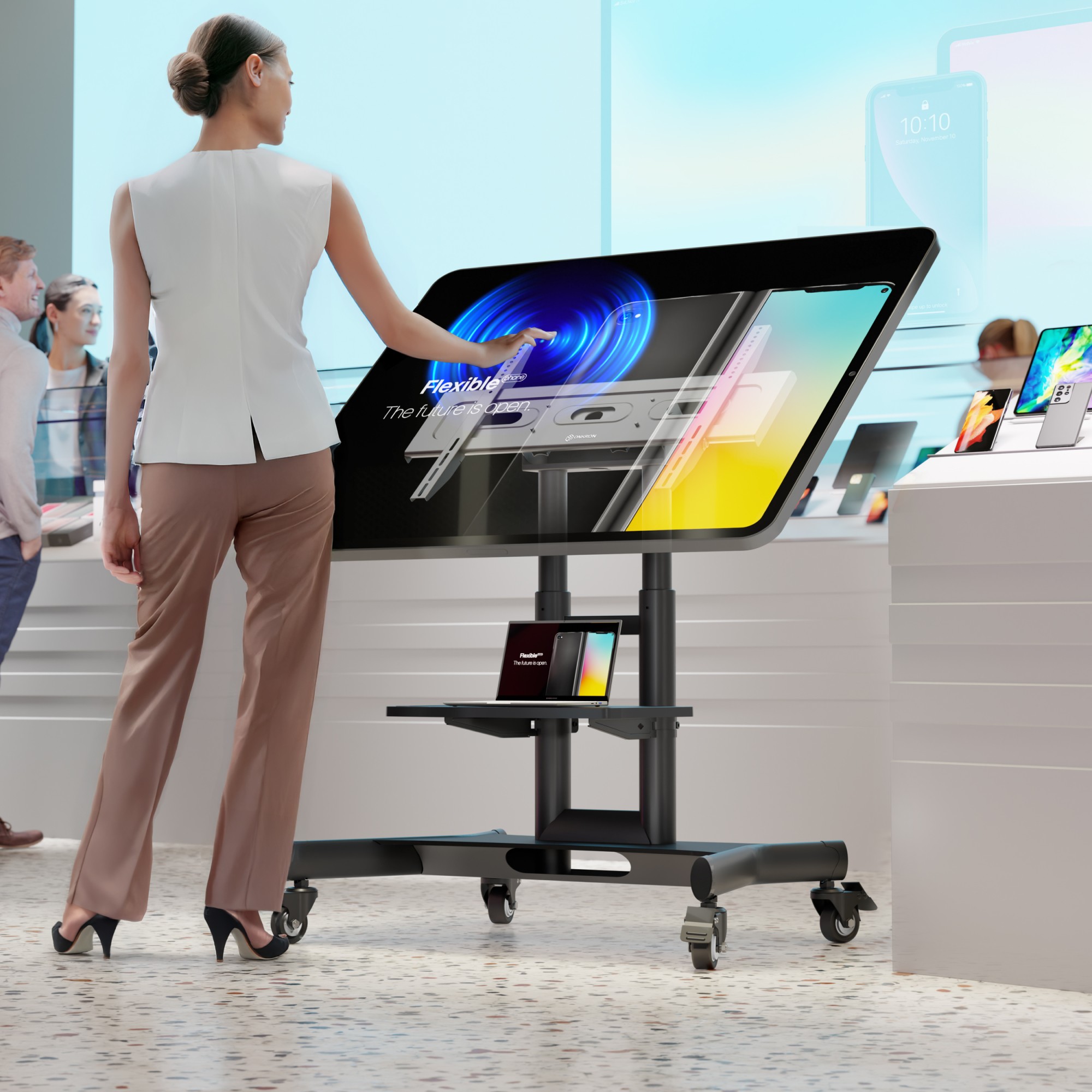 ONKRON TS1350-B черная {Для ТВ диагональю 32"-70, макс. нагрузка 40,5 кг,наклонная} арт. 4603728443508