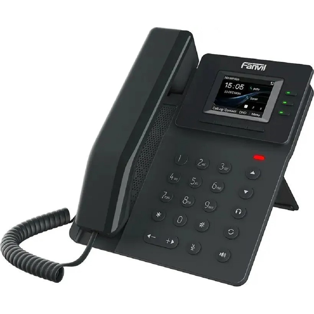 Fanvil V60P(Замена X303/X303P), 4 SIP-акк., 2,4", 320x240 Цвет. Экран, POE, БП в комп., 2x100 Mbps