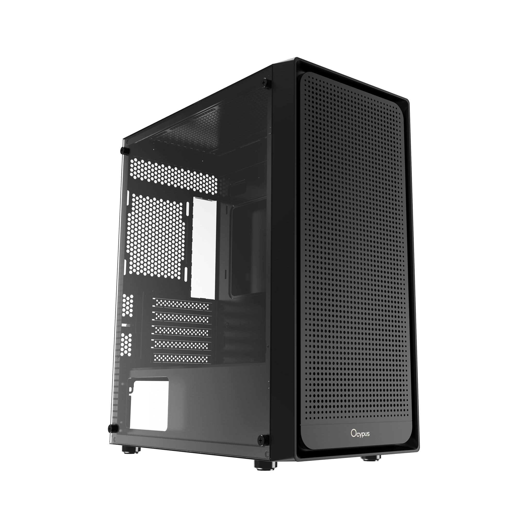 Case Ocypus Gamma C50 BK mATX / win / black / no PSU / Tempered Glass арт. Gamma-C50-BKG000XX-GL