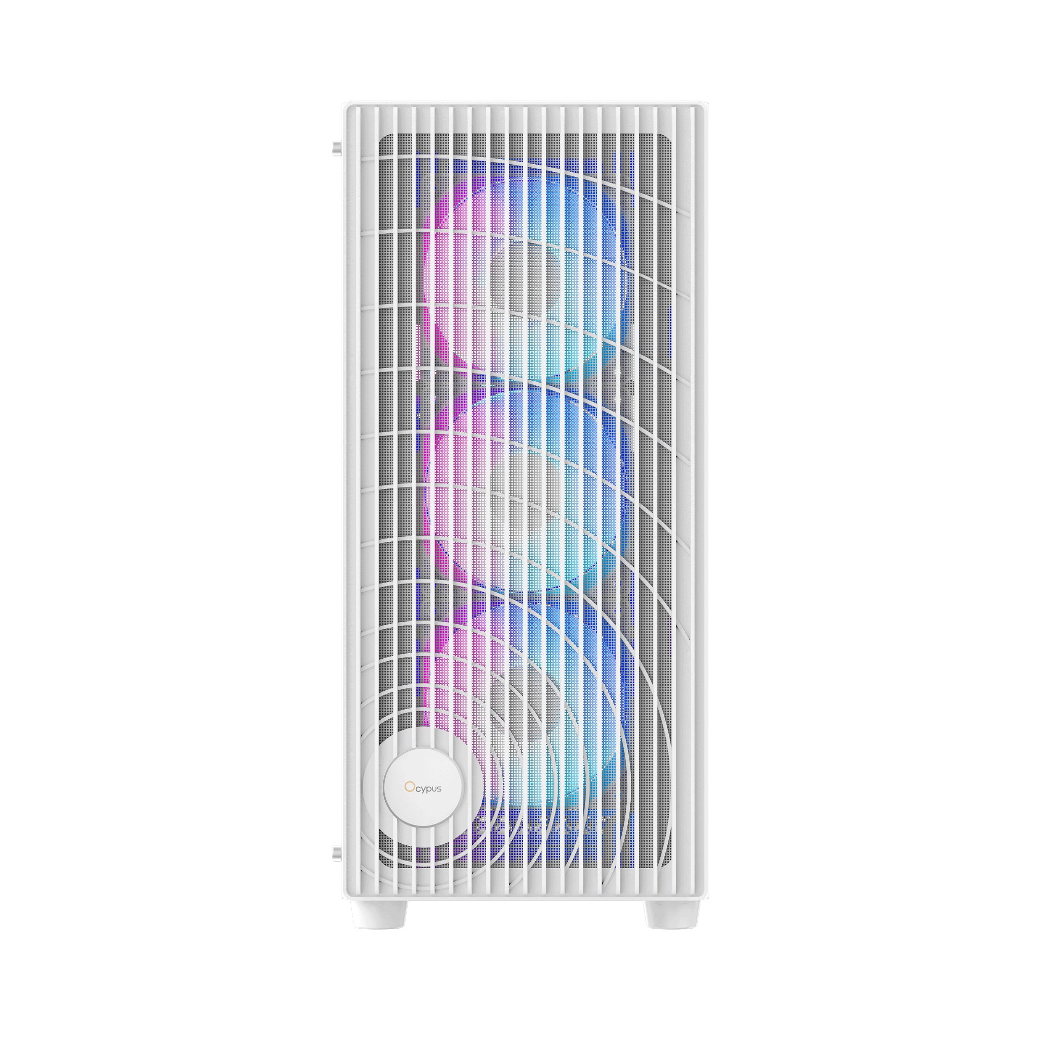 Case Ocypus Gamma C70 WH ARGB ATX / win / white / 4 ARGB fans / no PSU / Tempered Glass арт. Gamma-C70-WHG400XX-GL