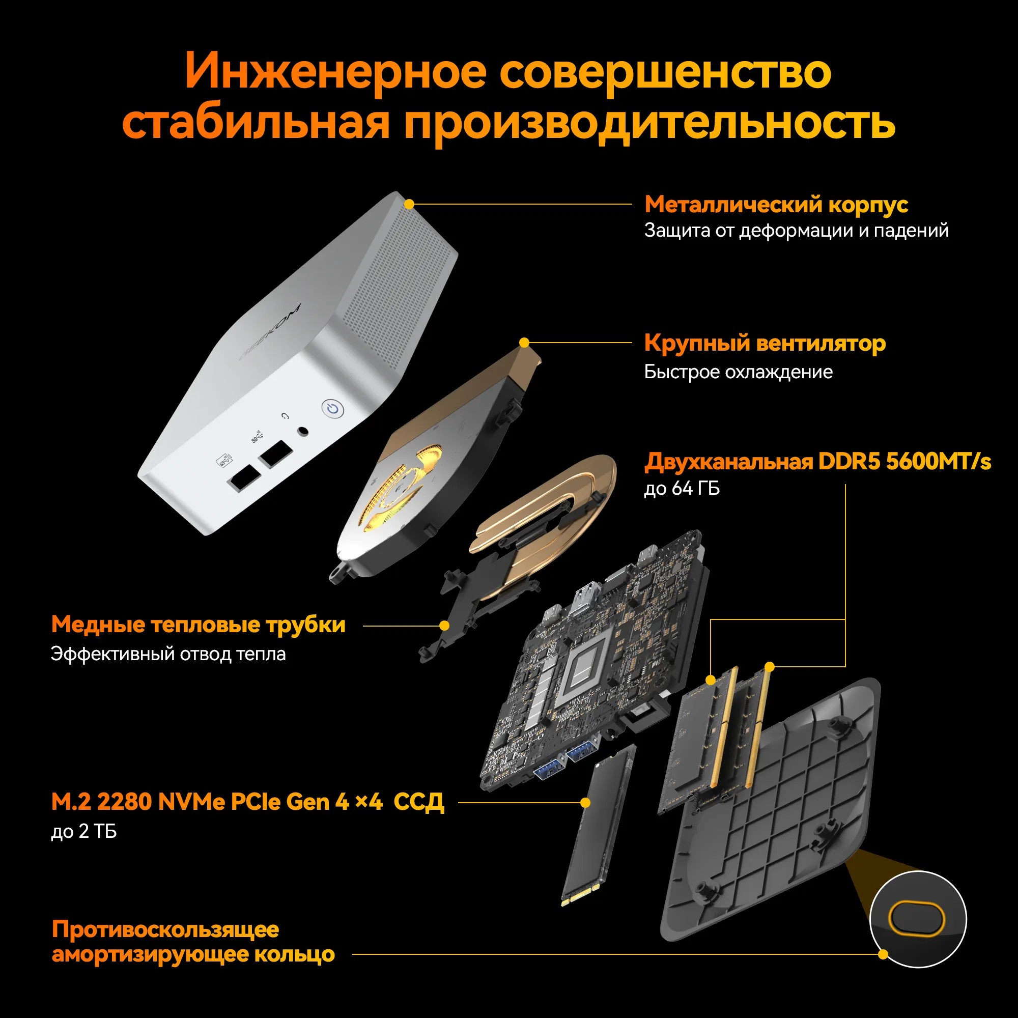 Мини-ПК GEEKOM GMA8R98945HS-321-EU
