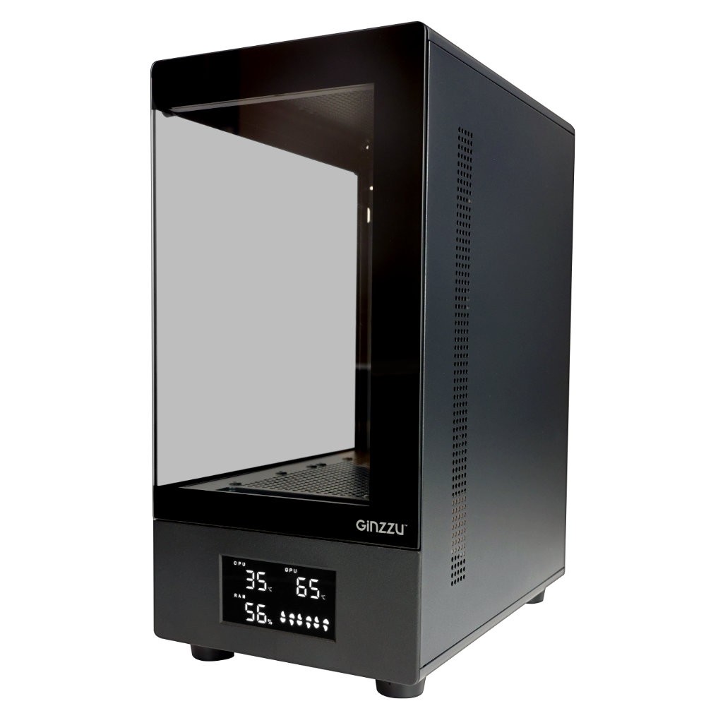 Корпус Ginzzu RX400D mATX жк. Дисплей