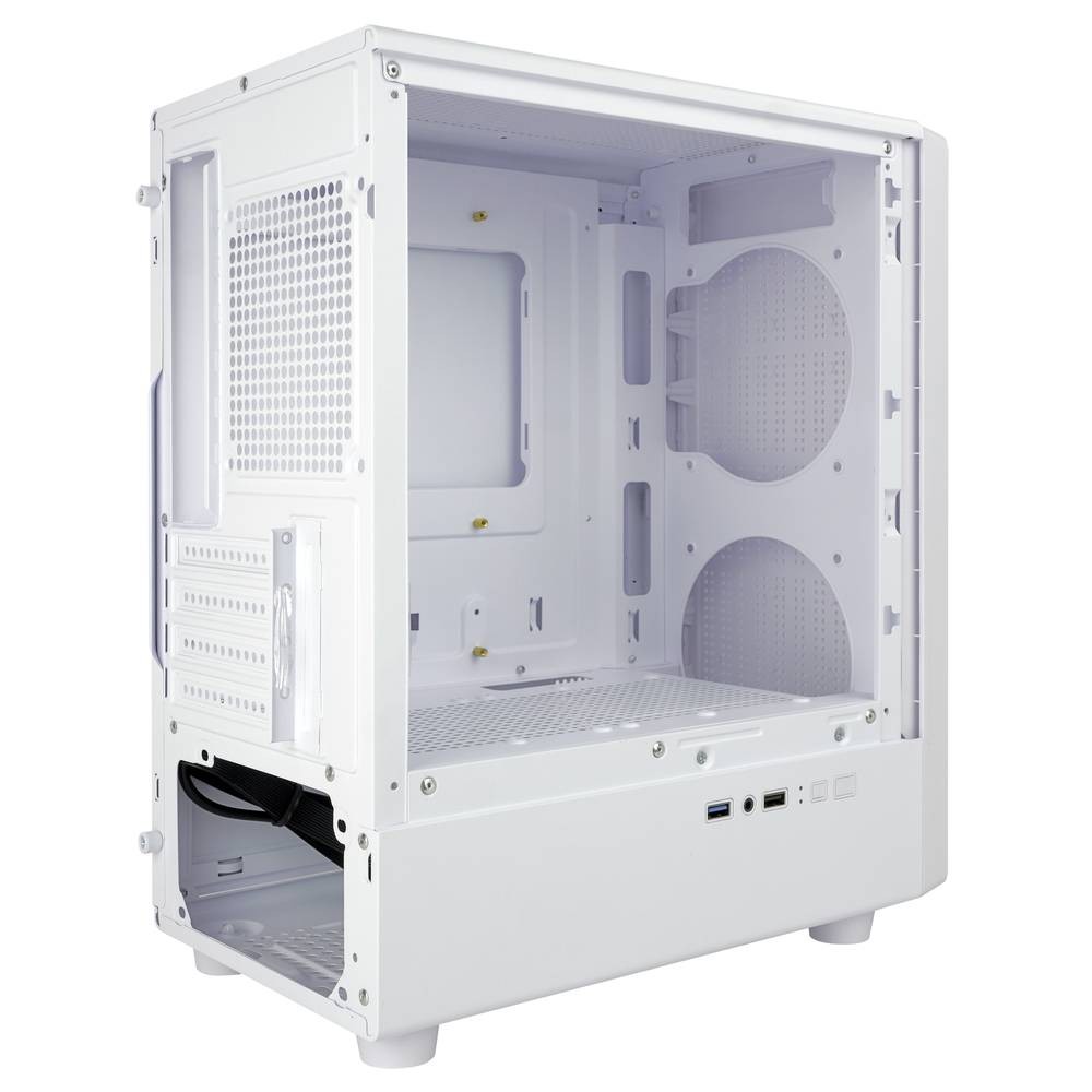 Корпус Ginzzu CL413 mATX передняя панель Решетка белый
