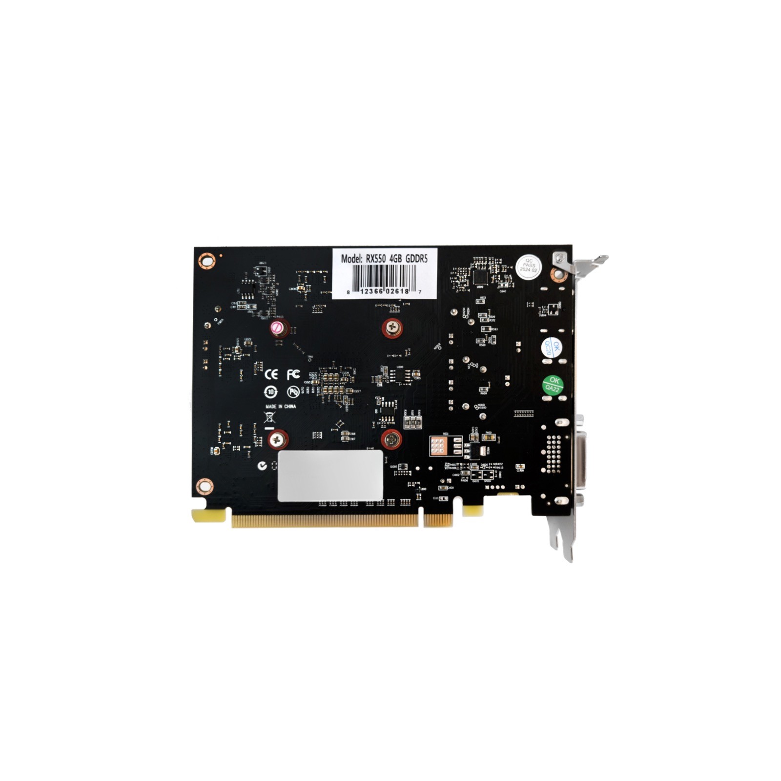 Видеокарта CBR Radeon RX 550 4G GDDR5, 128BIT, 896, 1175MHz, Single fan, PCIE 3.0, 50W (DVI/HDMI/DP) арт. VGA-STX550-4G-RTL