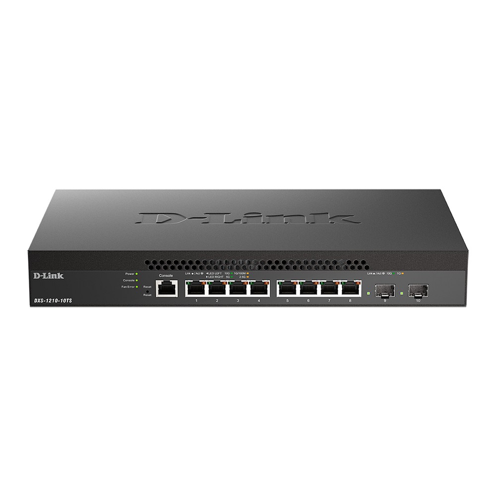 D-Link DXS-1210-10TS/B2A PROJ Управляемый L2+ коммутатор с 8 портами 10GBase-T и 2 портами 10GBase-X SFP+ D-Link SMB
