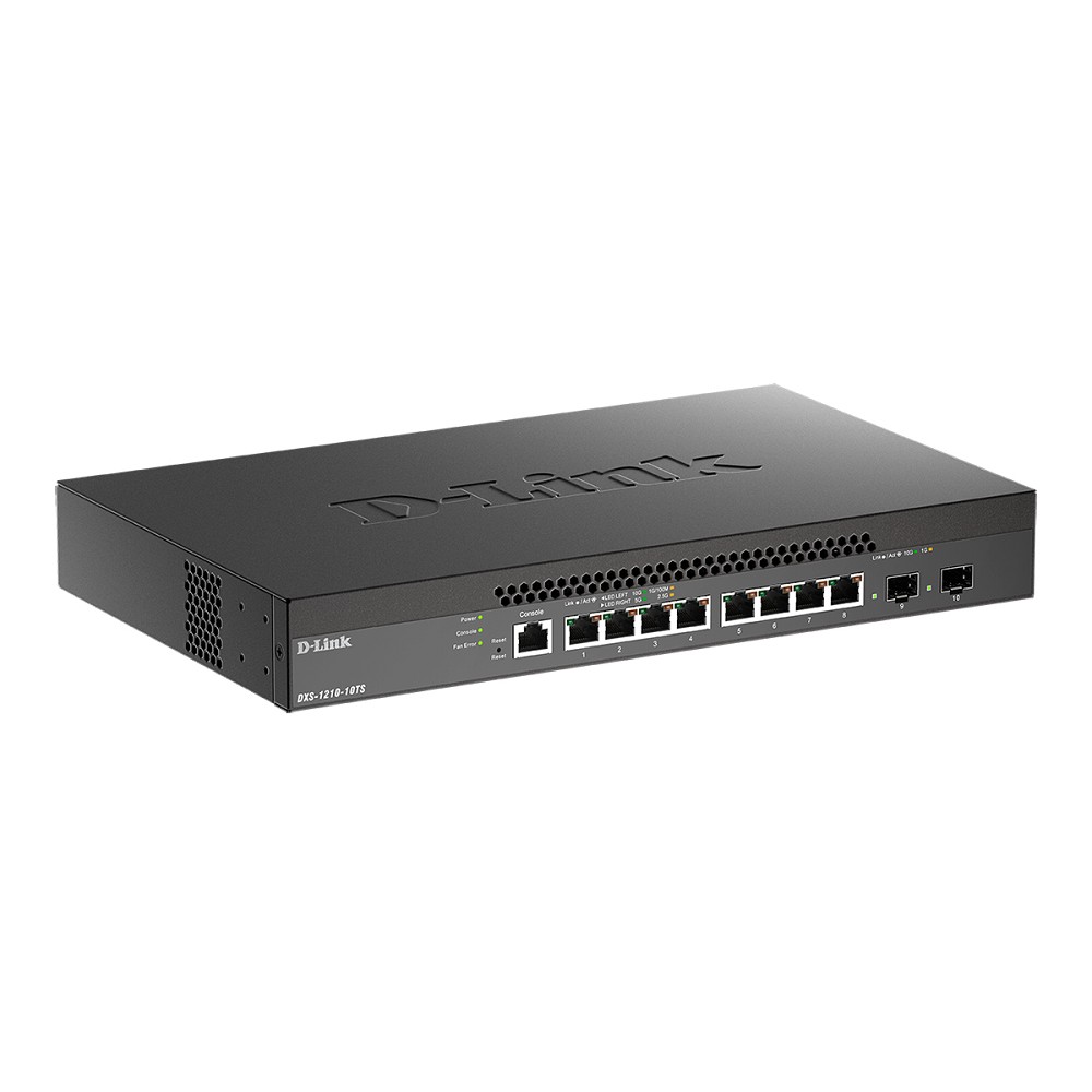 D-Link DXS-1210-10TS/B2A PROJ Управляемый L2+ коммутатор с 8 портами 10GBase-T и 2 портами 10GBase-X SFP+ D-Link SMB