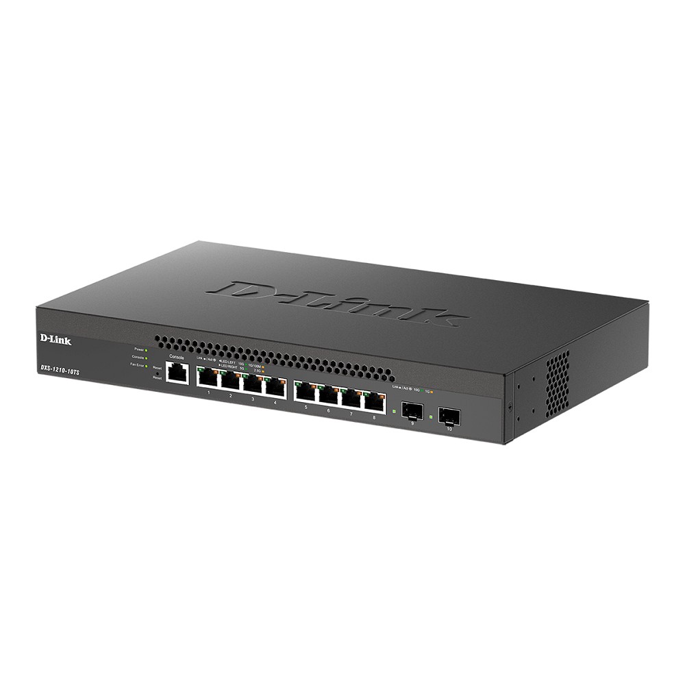 D-Link DXS-1210-10TS/B2A PROJ Управляемый L2+ коммутатор с 8 портами 10GBase-T и 2 портами 10GBase-X SFP+ D-Link SMB