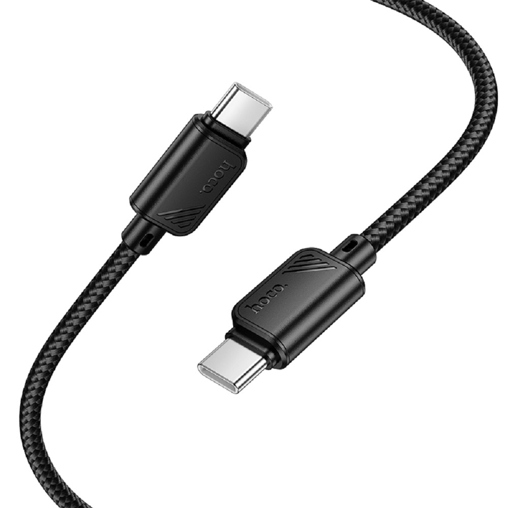 HOCO Кабель USB2.0 Hoco Type-C/Type-C, 3А, 60Вт, нейлоновая оплетка, X113, 1м, черный, коробка арт. HC-46208