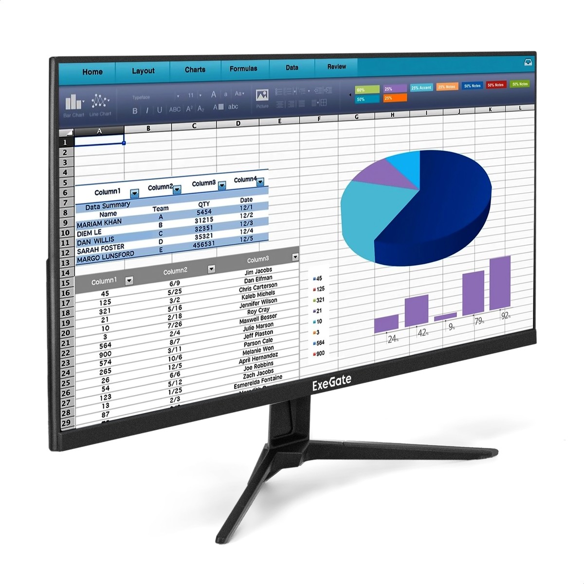 LCD ExeGate 27" EH2700CA SuperView {IPS 1920x1080 100hz 3-5ms 16:9, 250cd/m2, 1300:1 178/178 Speakers D-Sub HDMI DisplayPort AudioOut} [EX300398RUS]