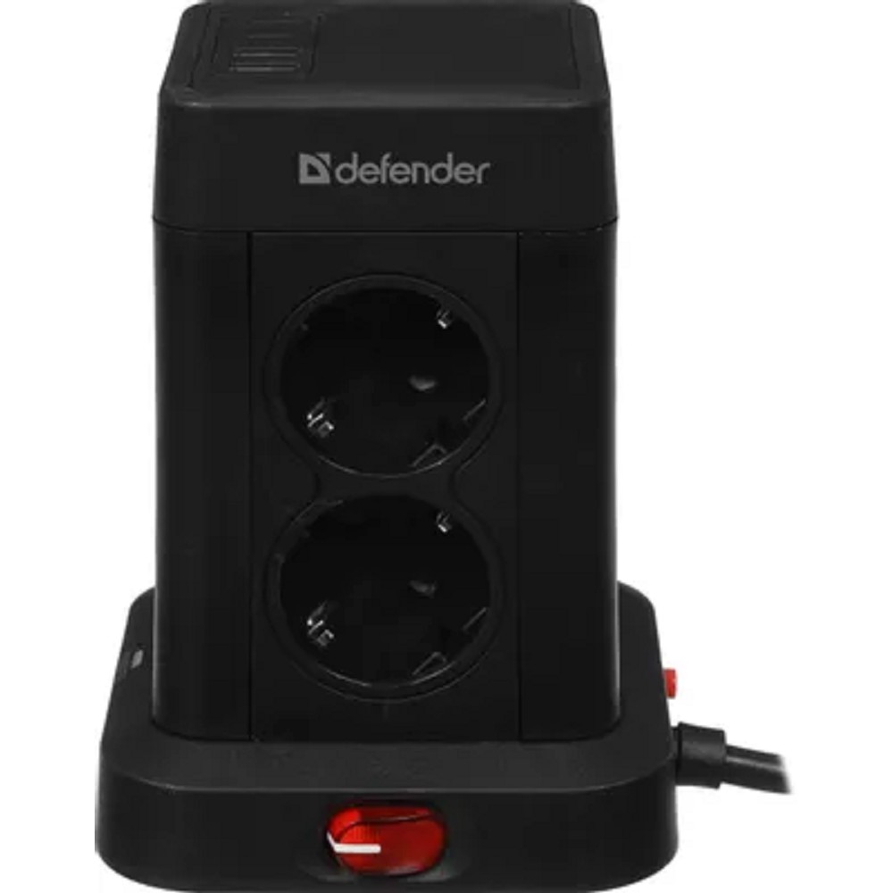 Defender Удлинитель с сетевым фильтром ILS 453 3 м, 8 розеток, 2USB-A, 2USB-C [99631]
