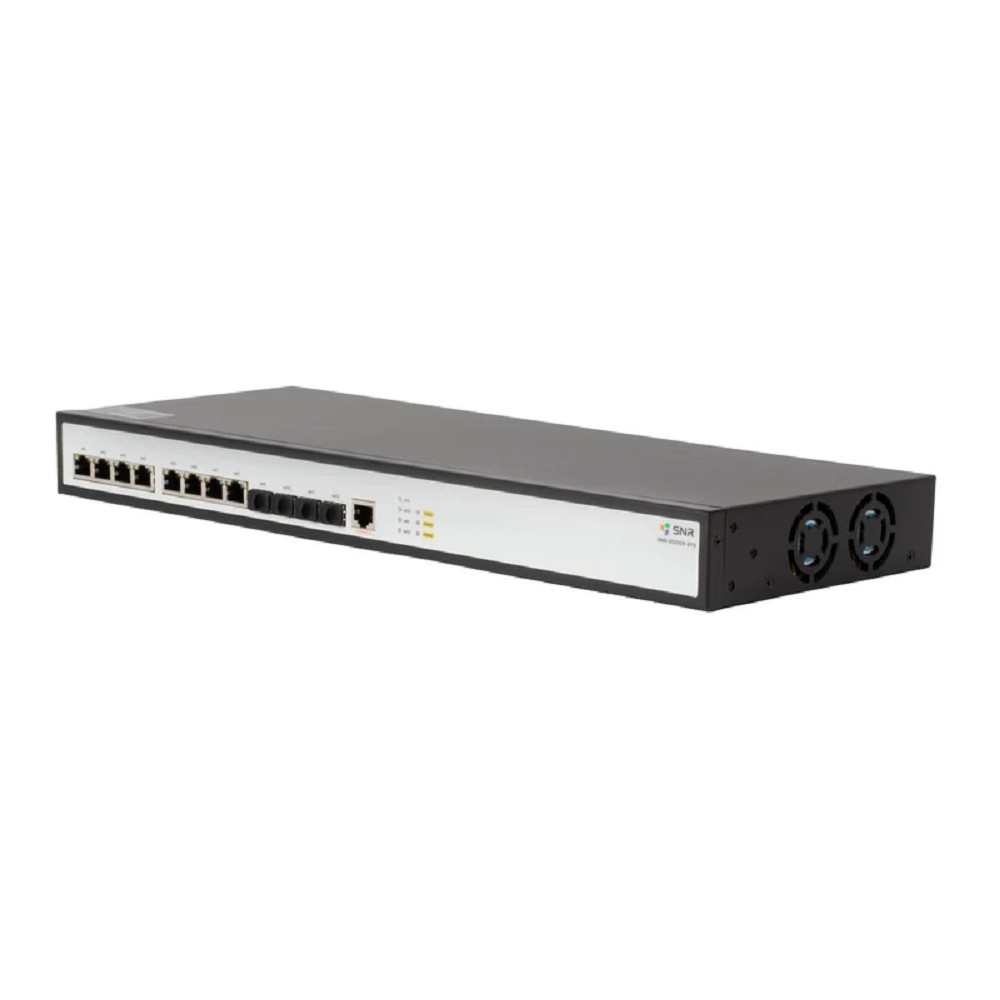 SNR Управляемый коммутатор уровня 2+, 8 портов 1/2.5/5/10GBASE-T, 4 порта 1/10G SFP+ встроенный БП ~220V AC арт. SNR-S5310X-8TX