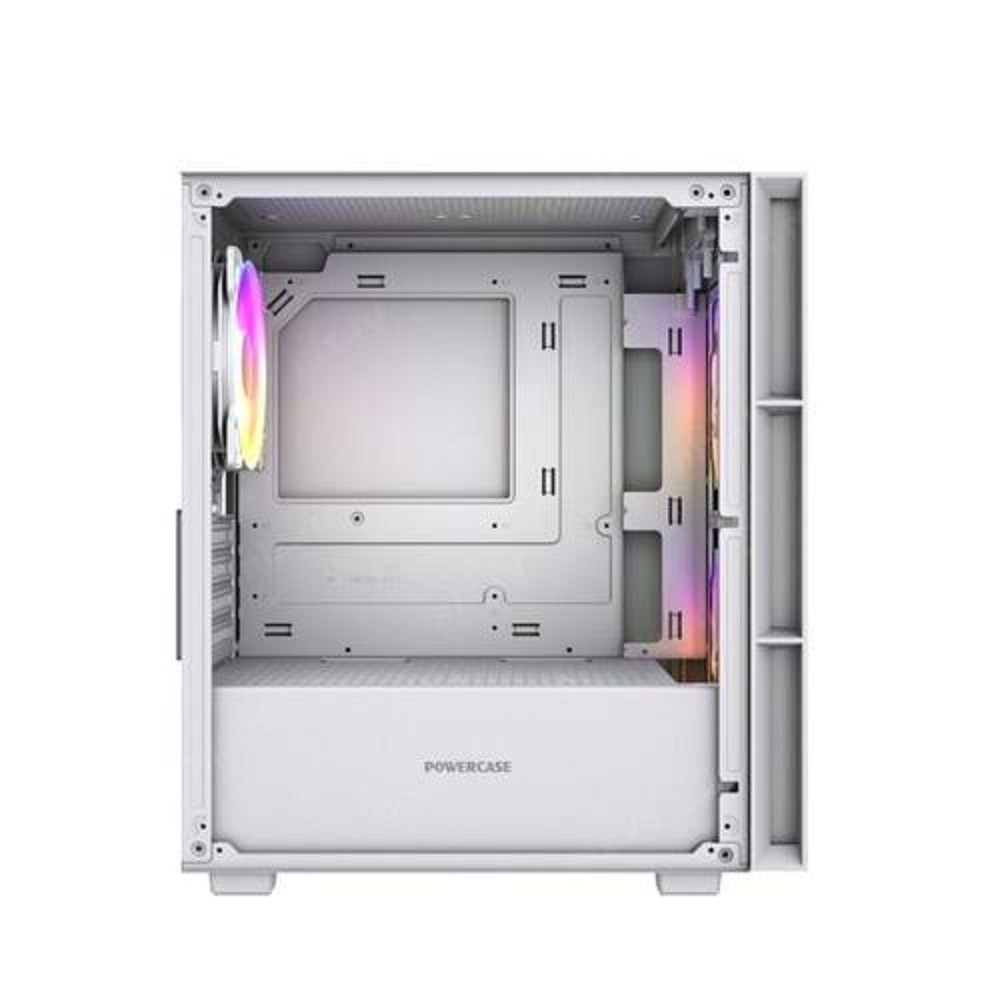 Powercase Корпус Mistral SM05 ARGB, Tempered Glass, 3x120mm ARGB PWM fans, белый, mATX (CMMSM05W-A3)